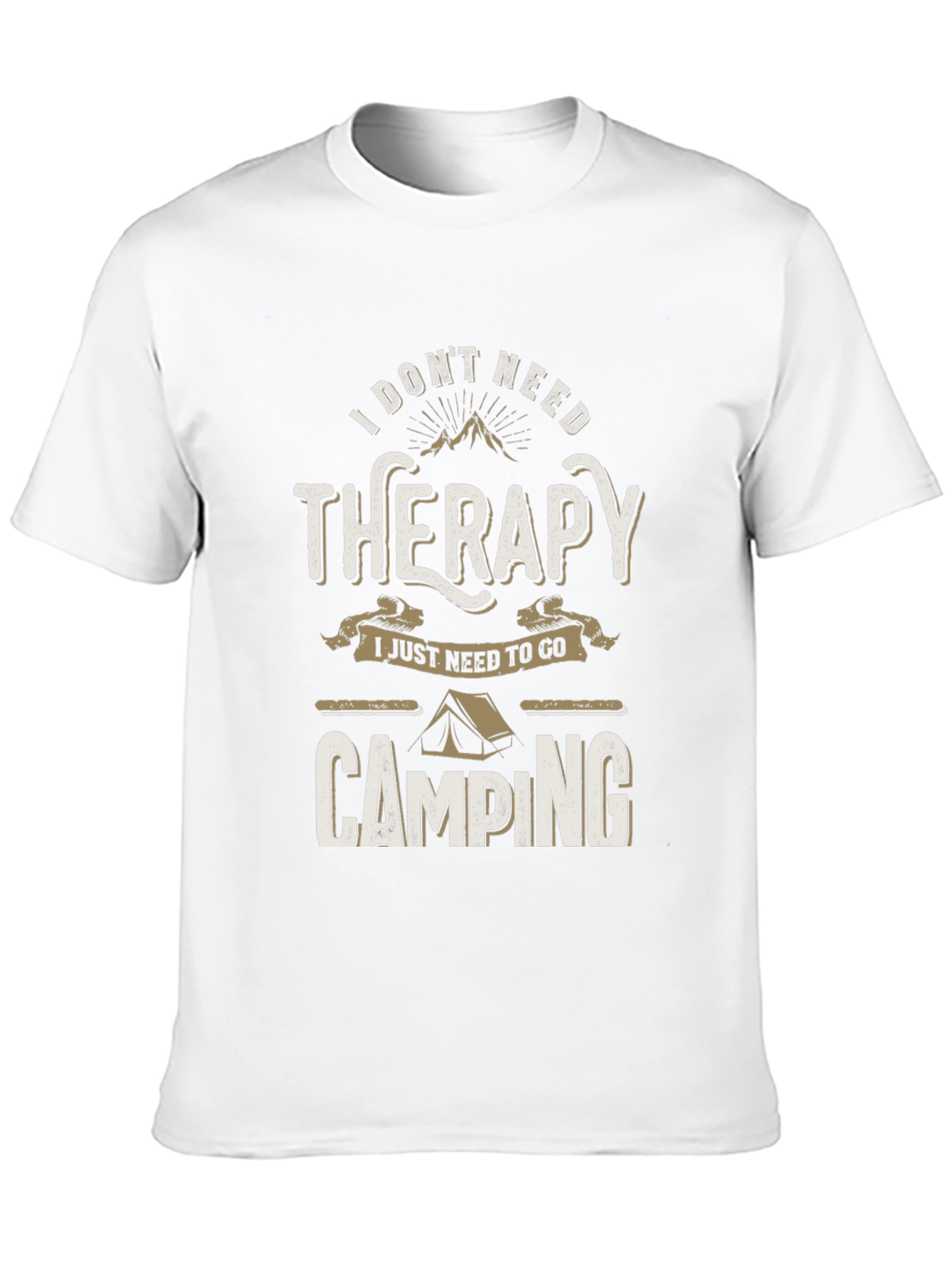 Black Camping Therapy T-Shirt - Nature Lover Tee view 10