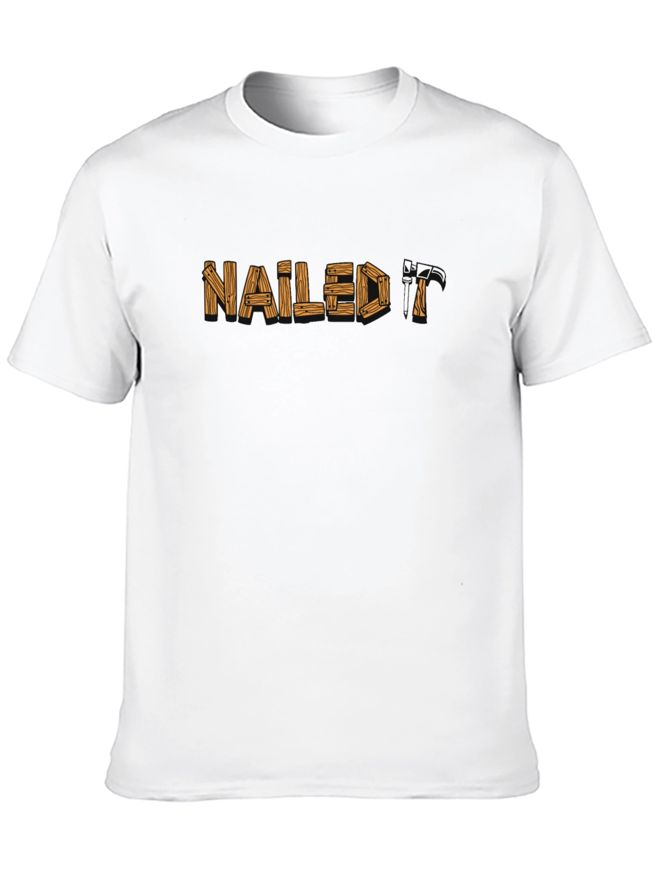 Black Nailed It Graphic T-Shirt - Crew Neck, Casual view 10