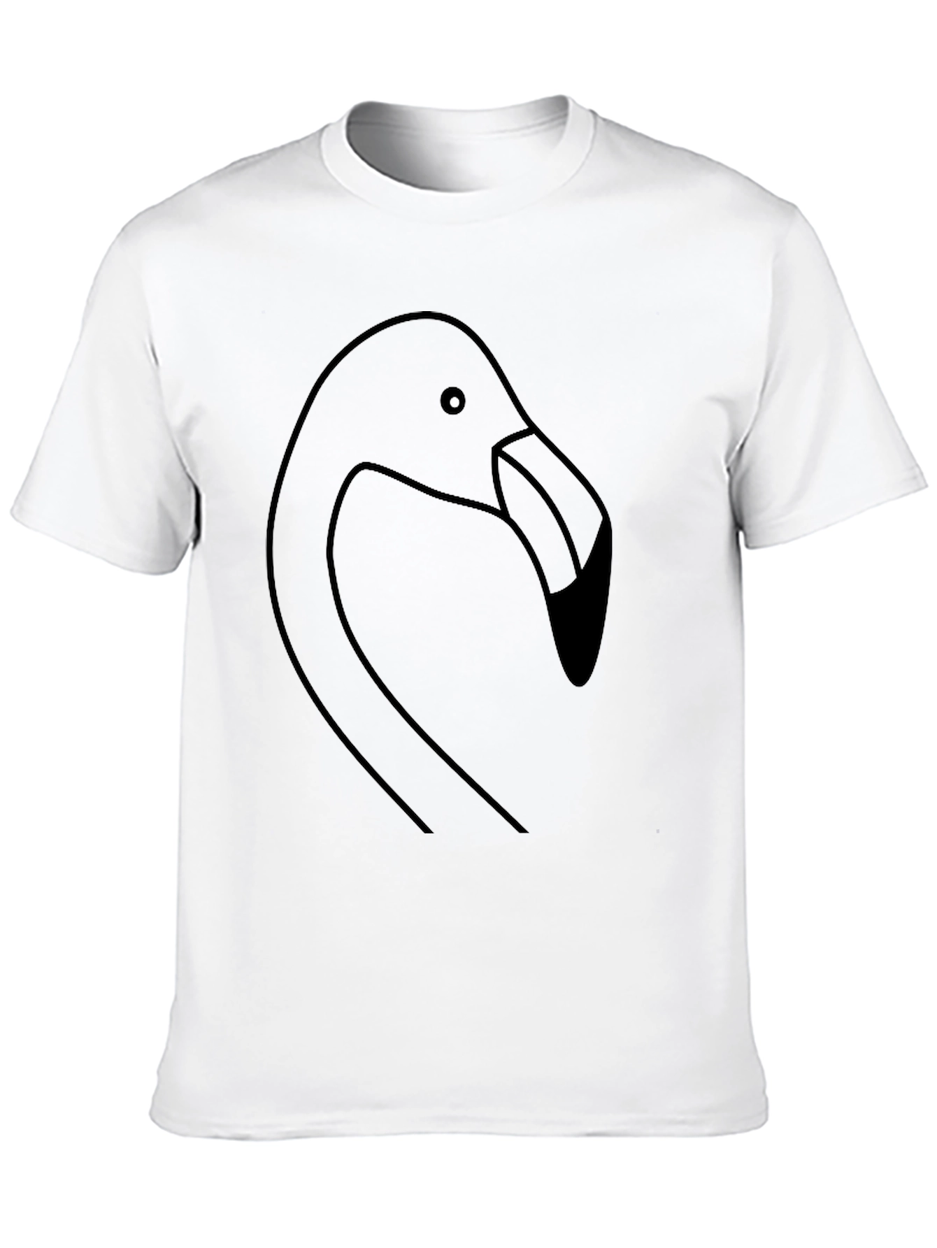Black Minimalist Flamingo T-Shirt - Black view 10