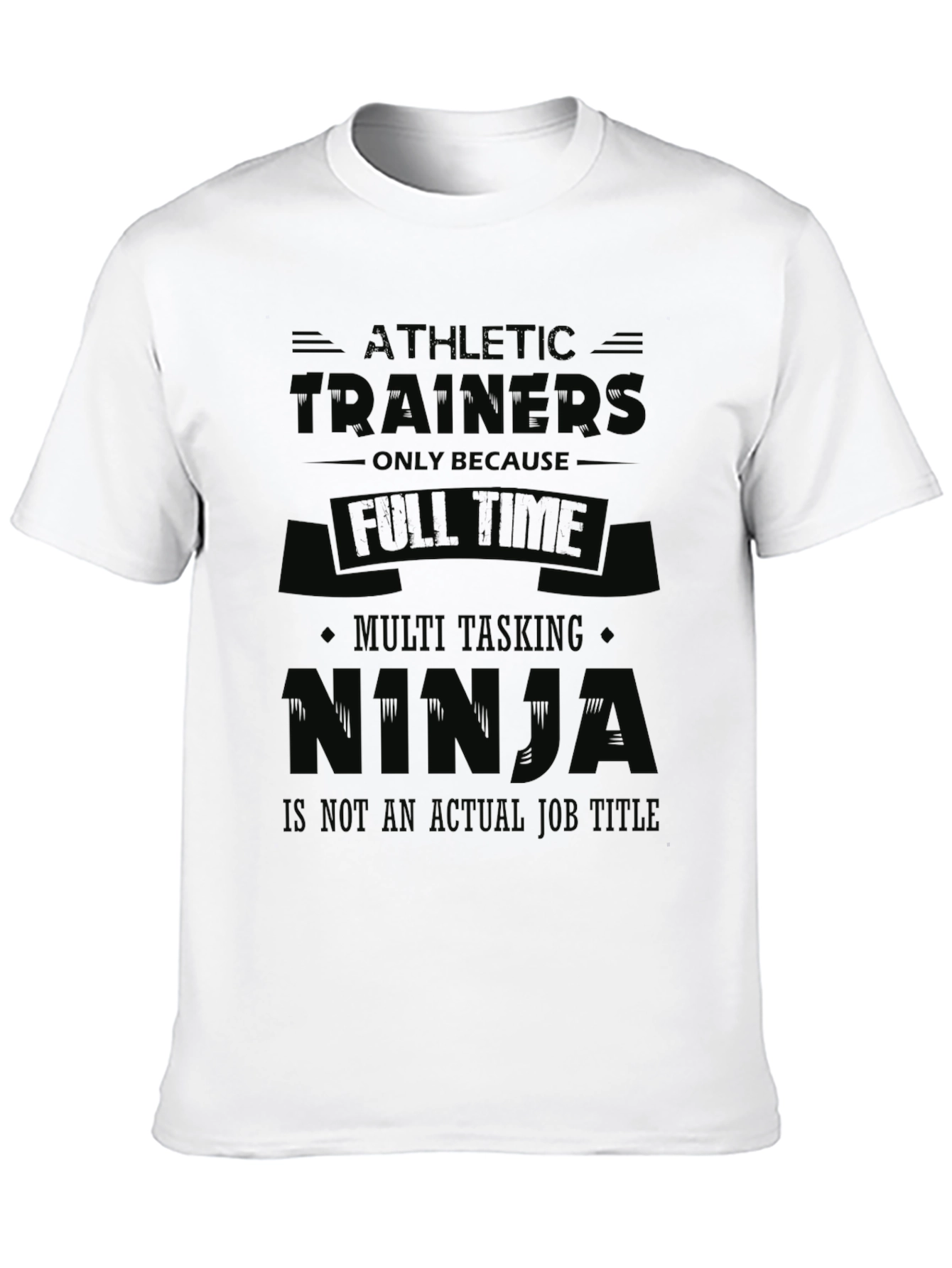 Black Athletic Trainer Ninja Black T-Shirt view 10