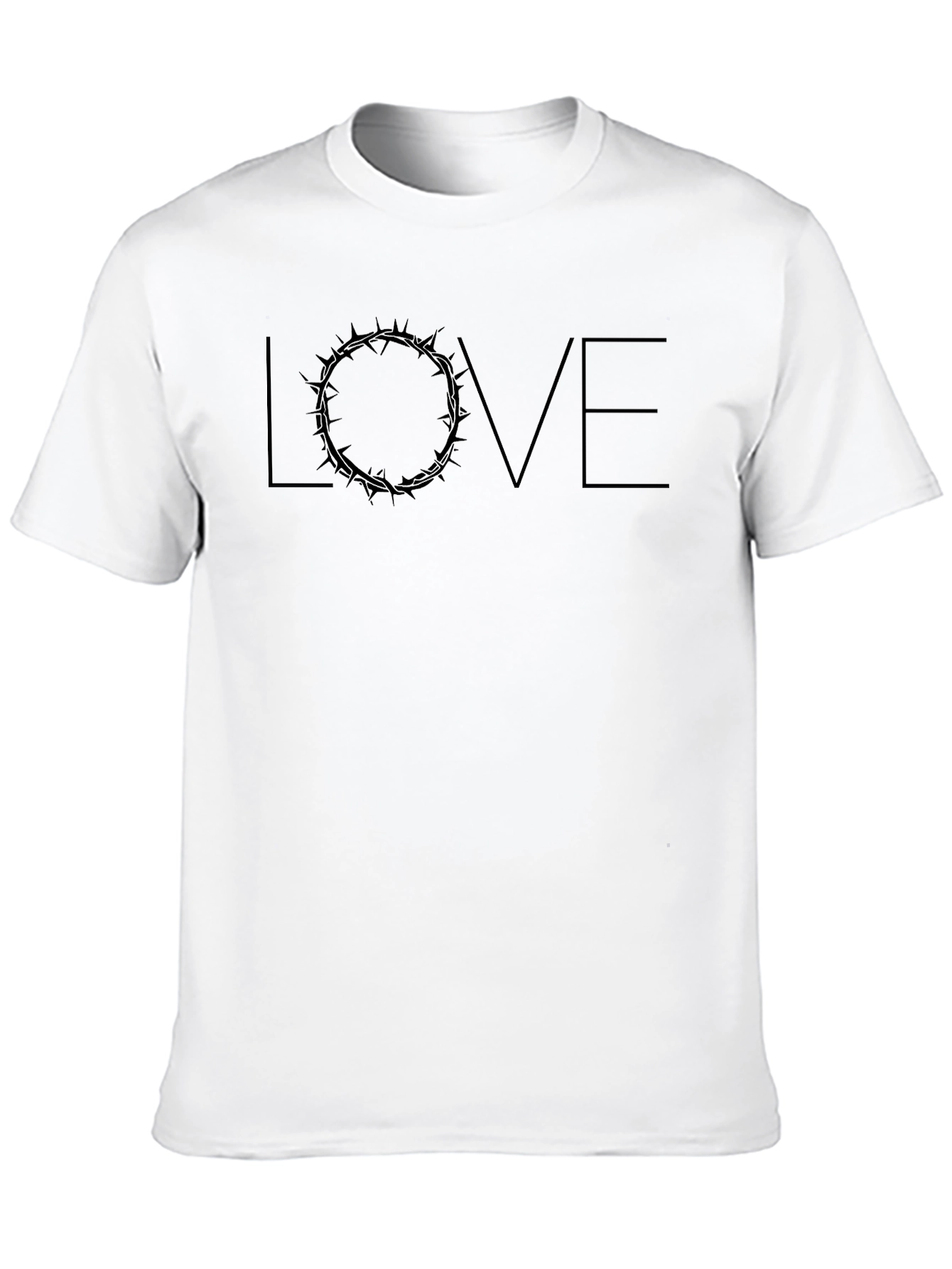 Black Love Crown of Thorns Black Graphic Tee view 10