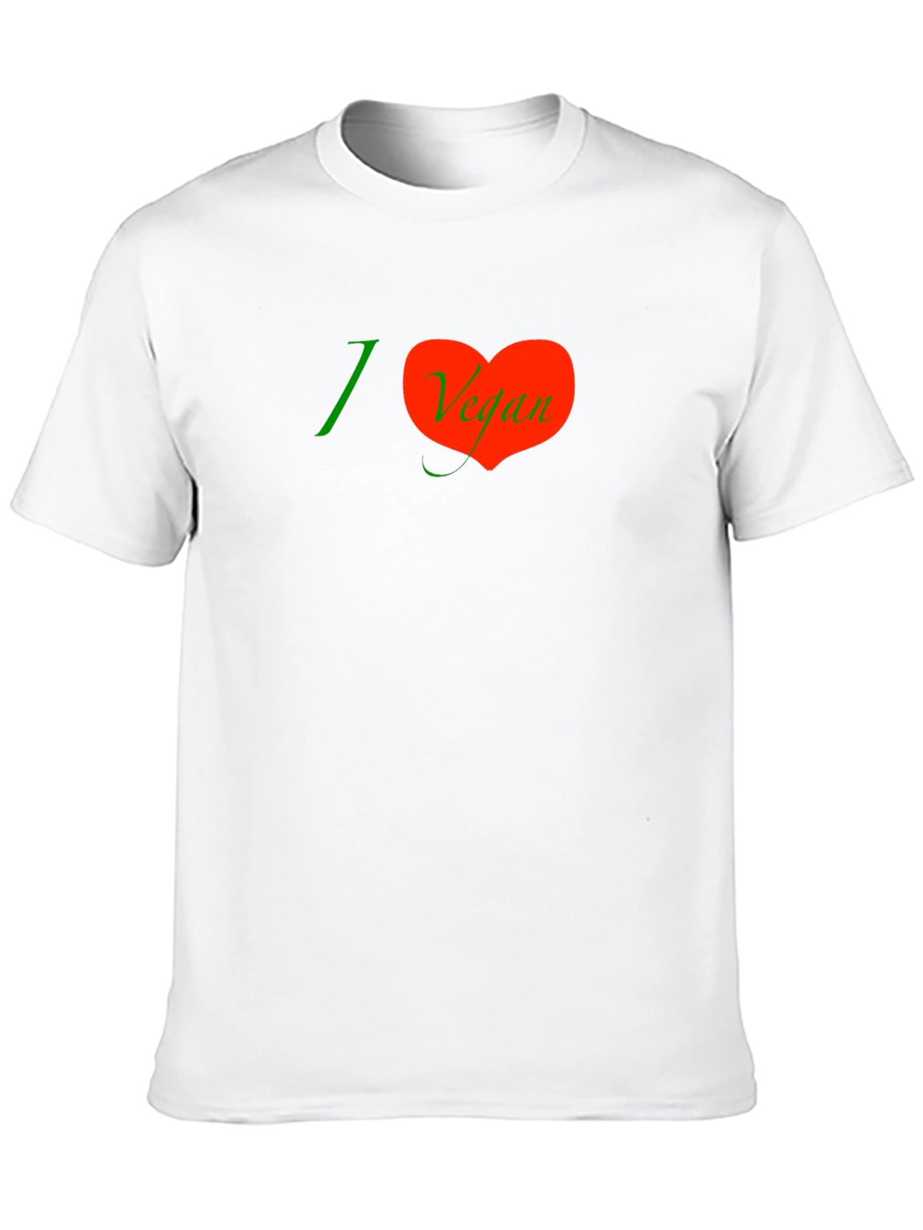 Black I Heart Vegan Graphic Tee - Black Short Sleeve T-Shirt view 10