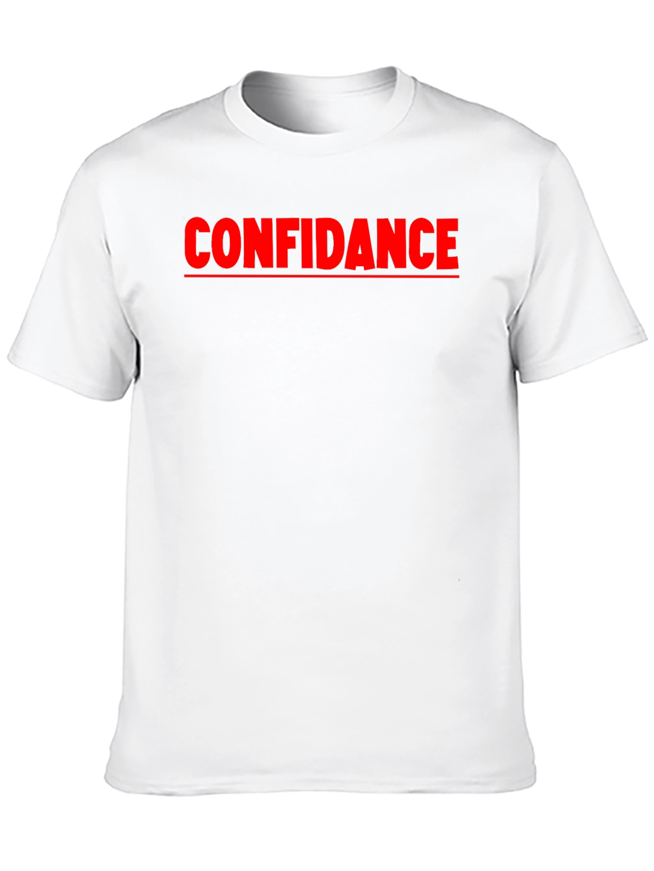 Confidance Black T-Shirt - Bold Red Text - 10
