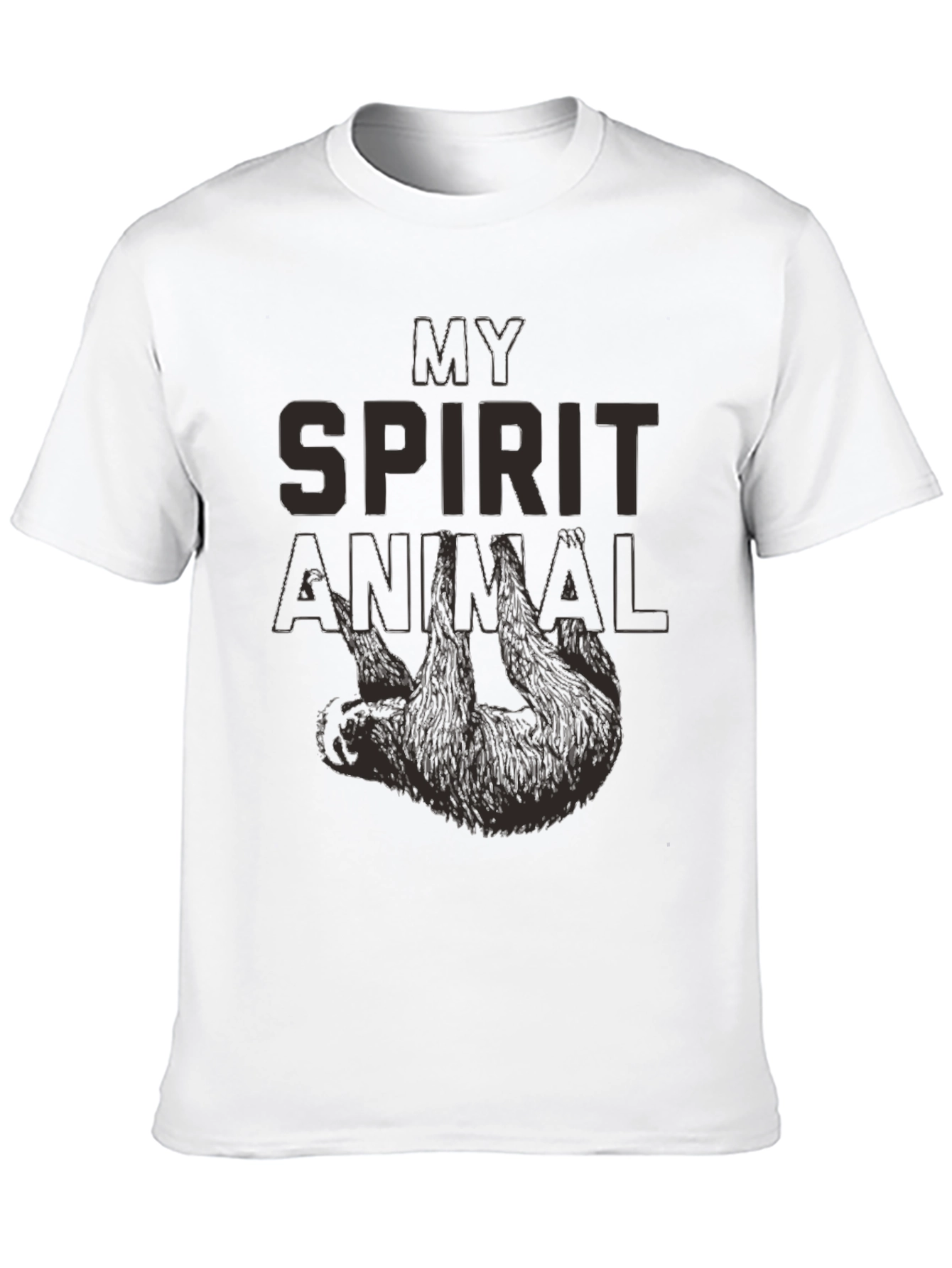 Black My Spirit Animal Sloth Graphic T-Shirt - Relaxed Fit view 10