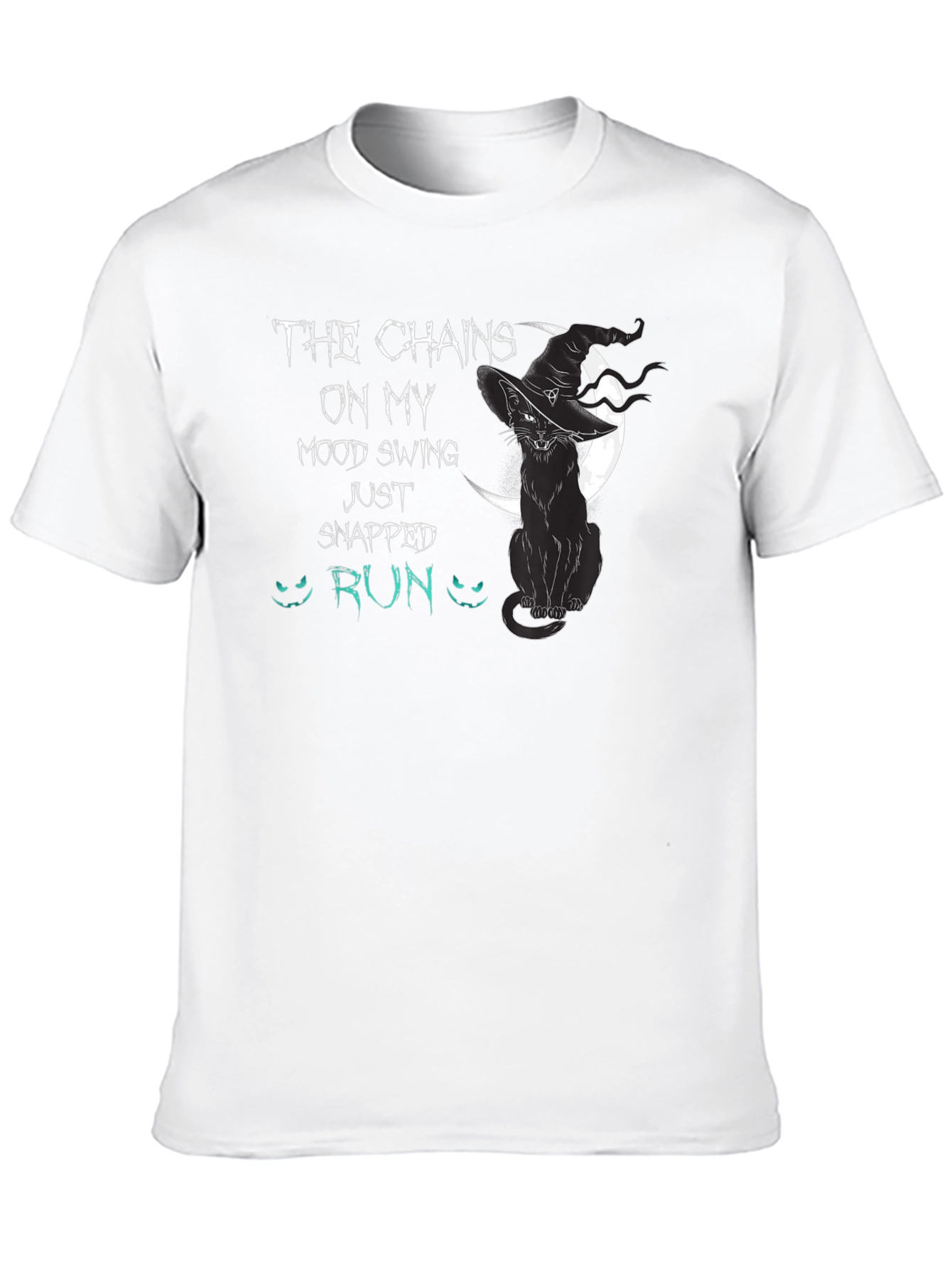 Black Chains on My Mood Swing Black Cat T-Shirt view 10