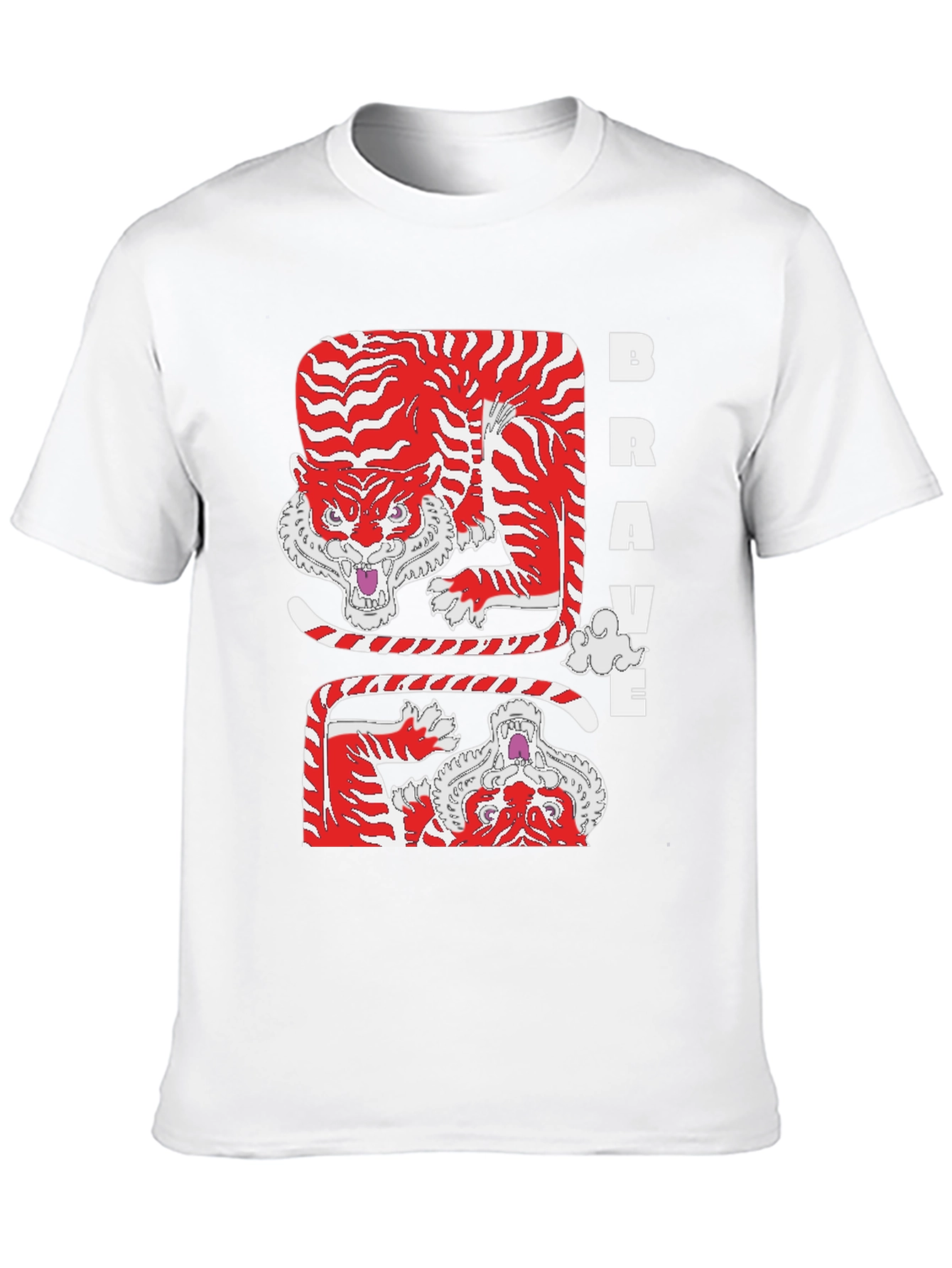 Black Brave Tiger Graphic Tee view 10