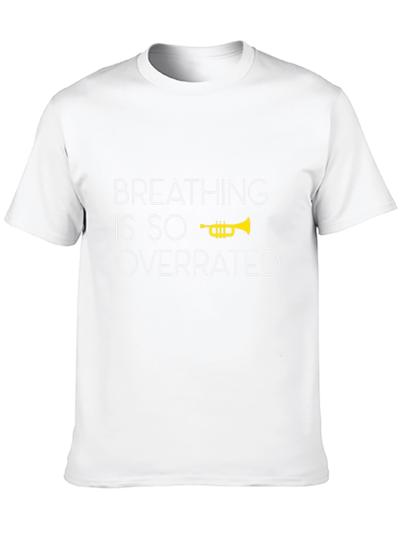 Black Breathing is Overrated Trumpet Graphic T-Shirt view 10