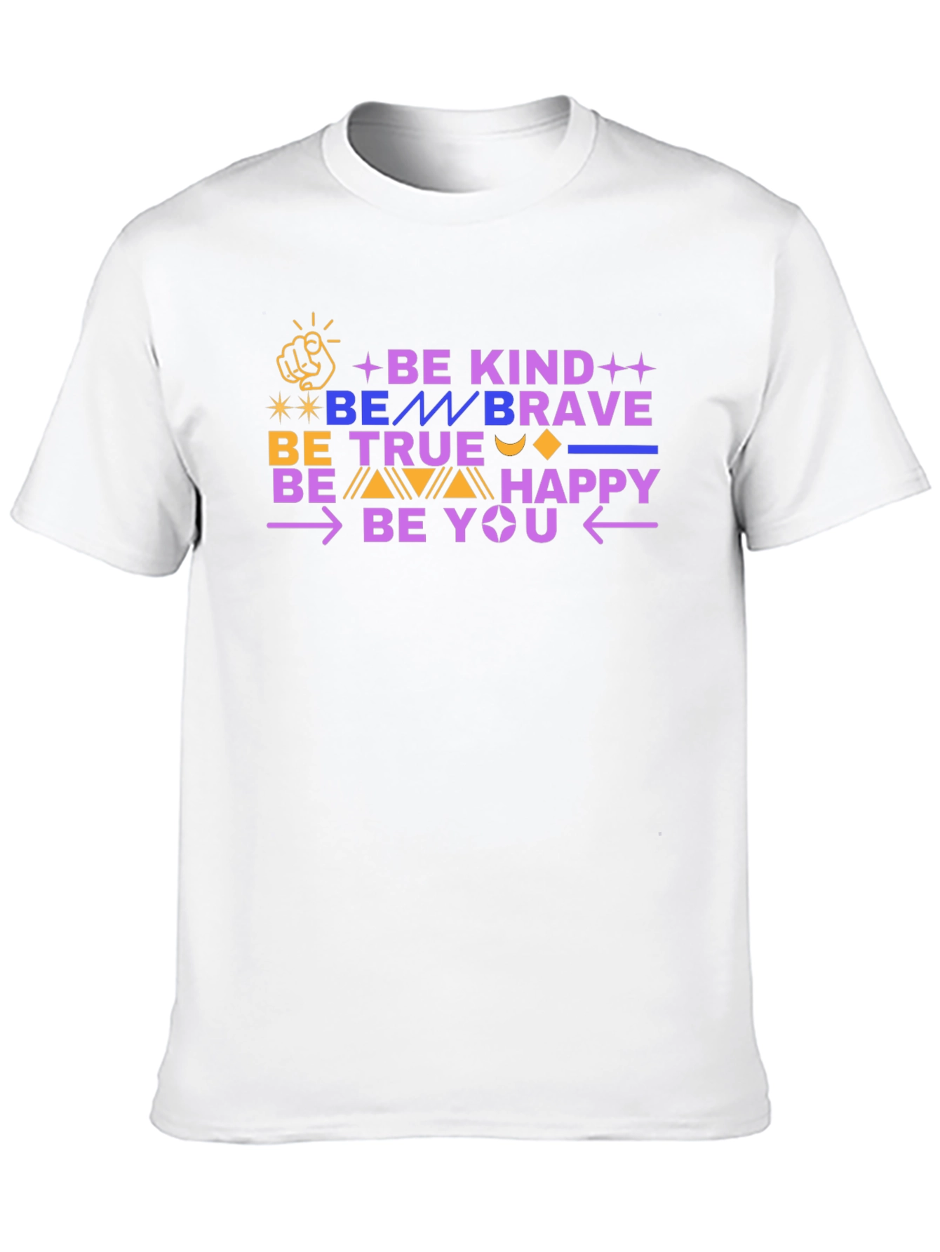 Black Be Kind Be Brave Graphic Tee - Unisex Soft Cotton T-Shirt view 10