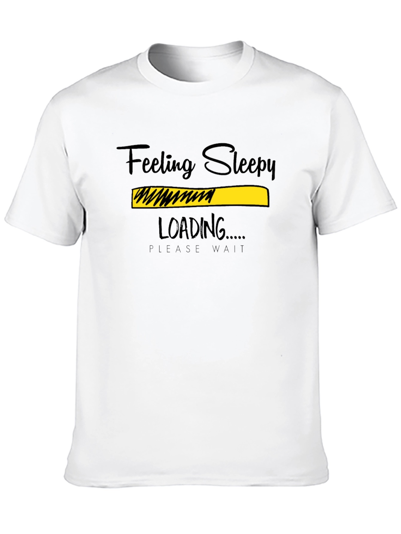 Black Feeling Sleepy Loading Graphic T-Shirt view 10