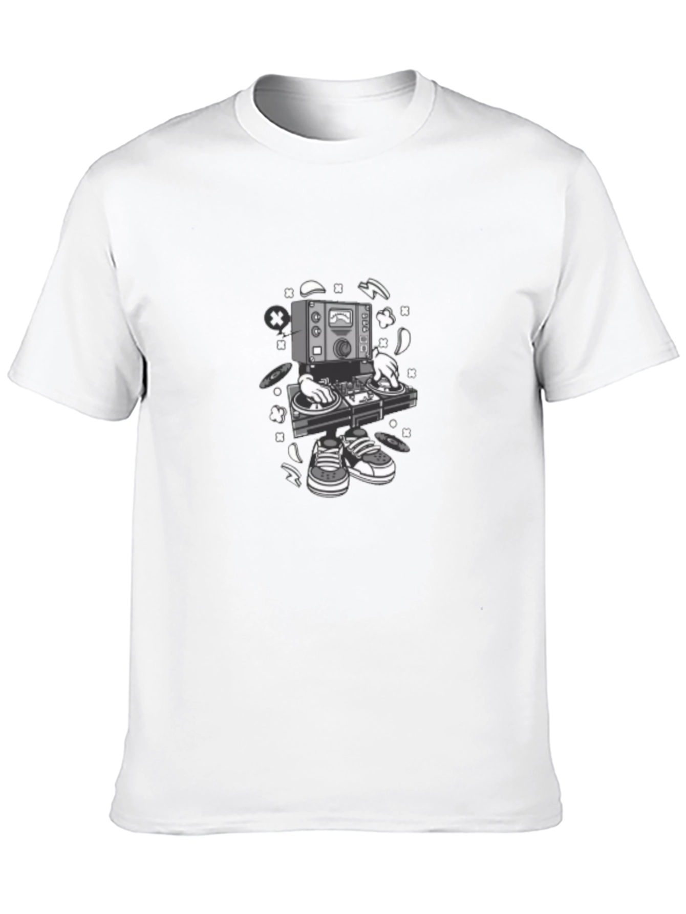 Black DJ Turntable Graphic T-Shirt - Black view 10