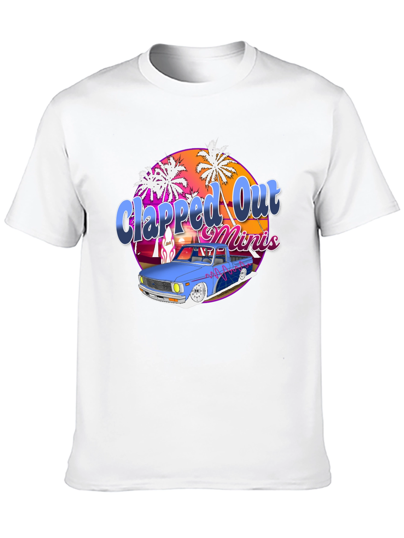 Black Clapped Out Minis Graphic T-Shirt view 10