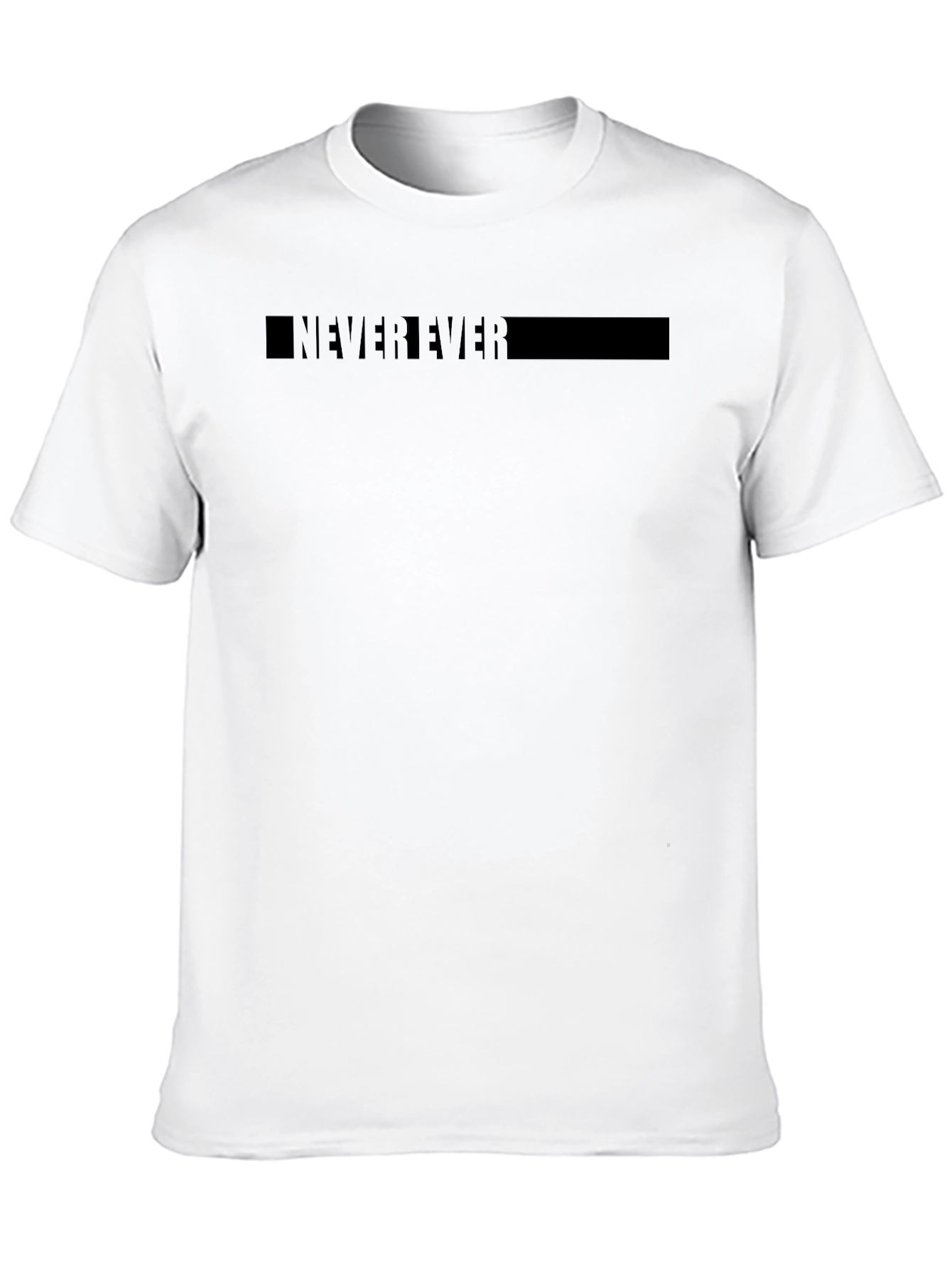 Black Never Ever Black Graphic Tee - Soft Cotton Crew Neck Shirt view 10