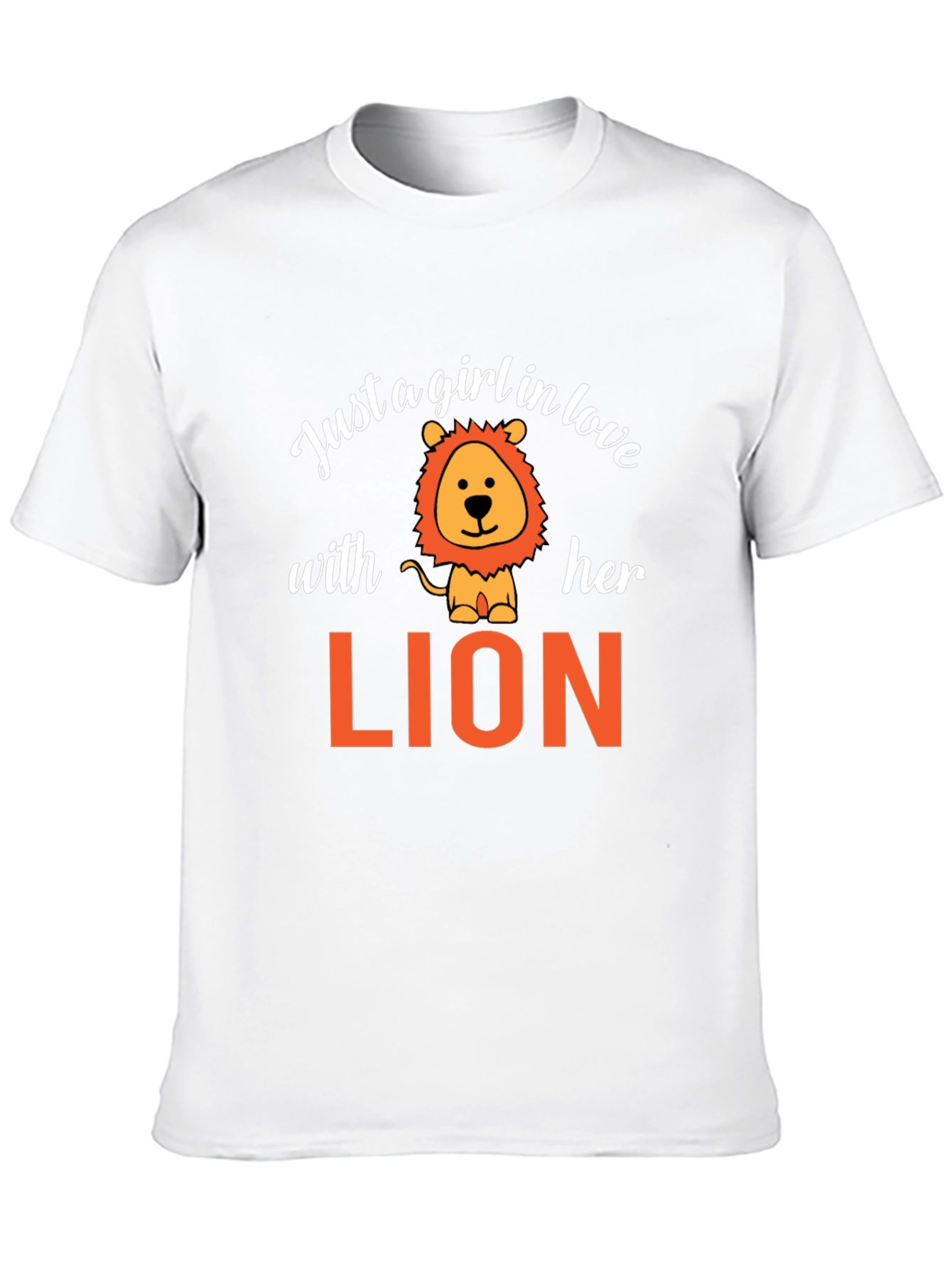 Black Just A Girl In Love With Her Lion Graphic T-Shirt view 10