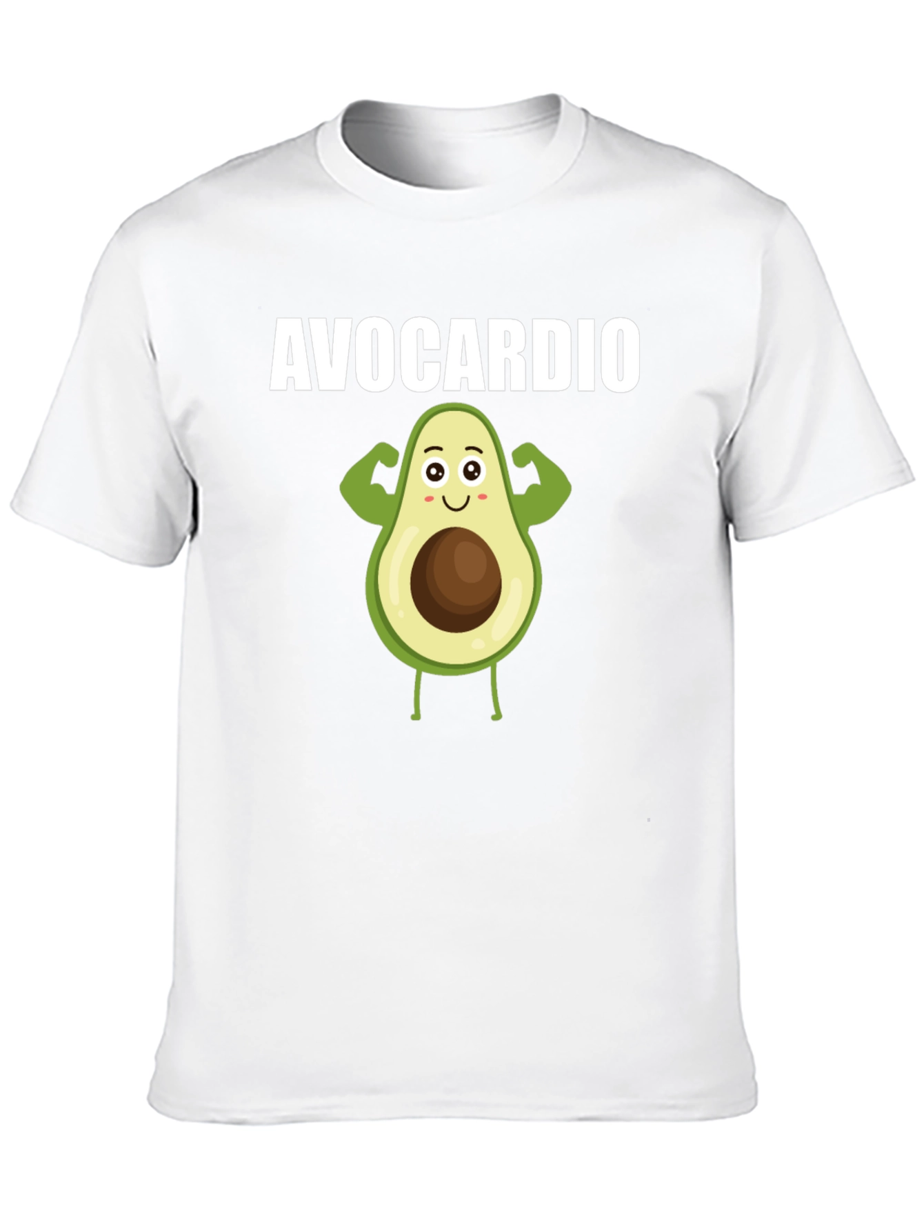Black Avocardio Black T-Shirt - Funny Avocado Fitness Tee view 10
