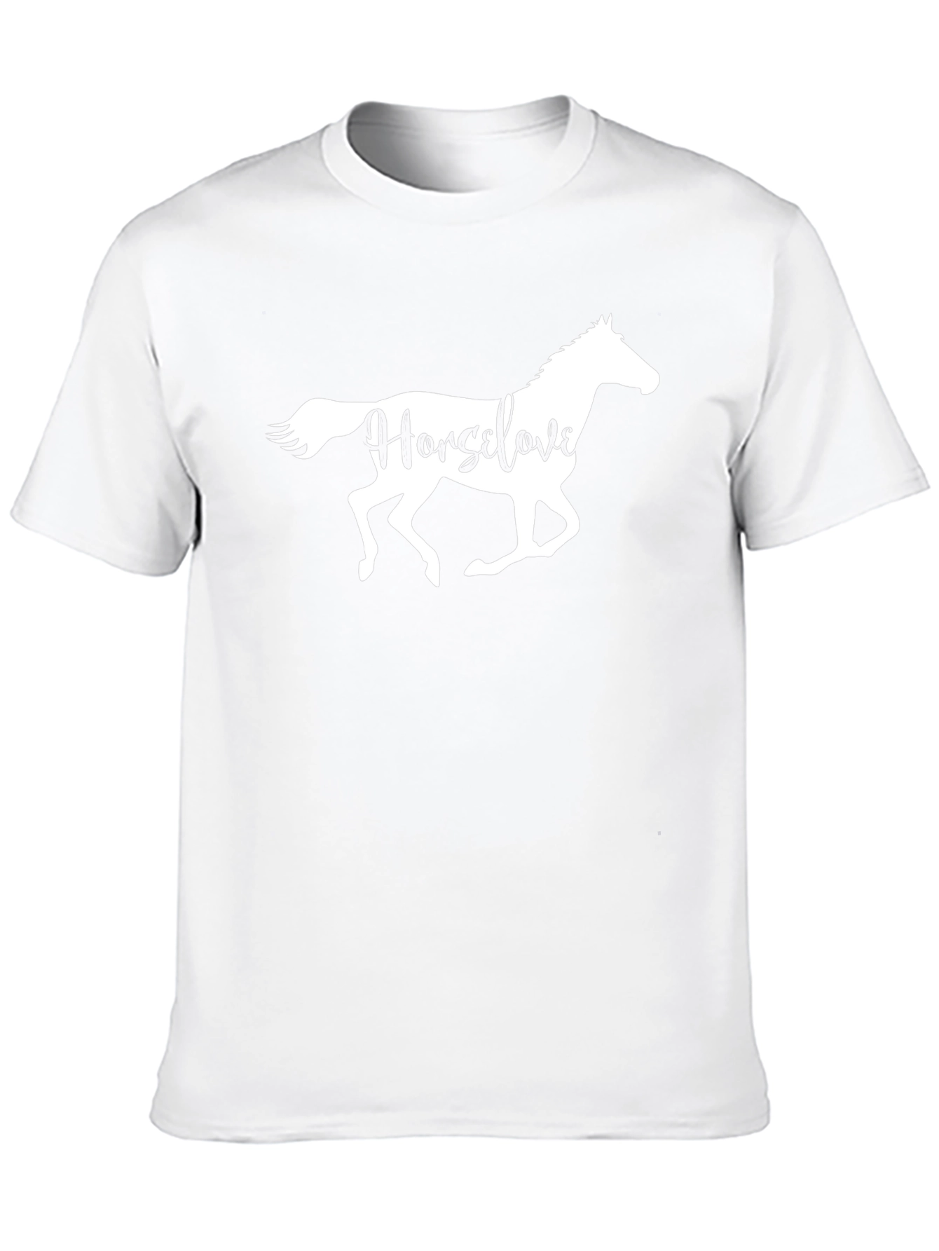 Black Horse Love Graphic Tee - Black Casual T-Shirt view 10