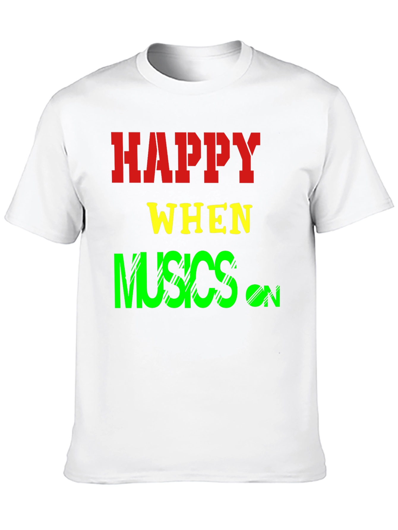 Black Happy When Musics On T-Shirt view 10