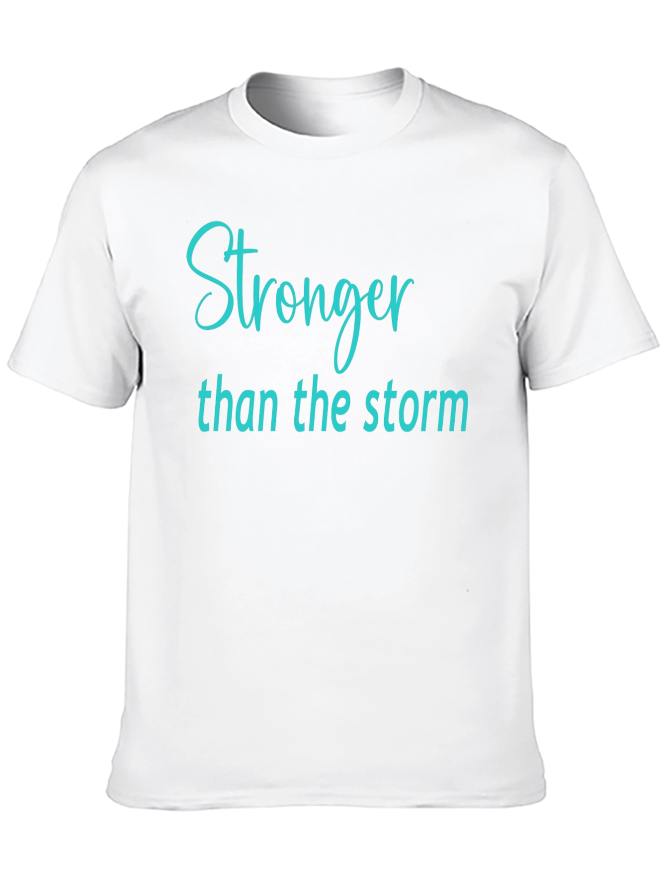 Black Stronger Than The Storm Black T-Shirt view 10