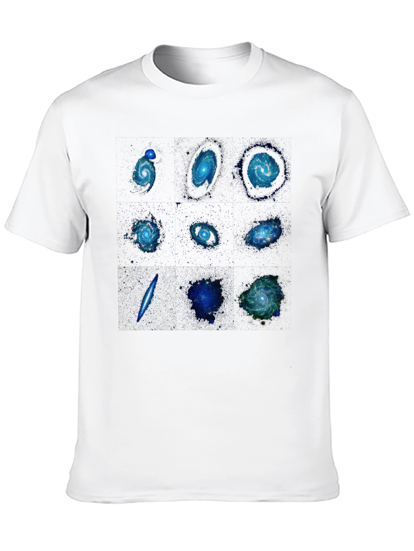Black Galaxy Print Black T-Shirt - Space Design view 10