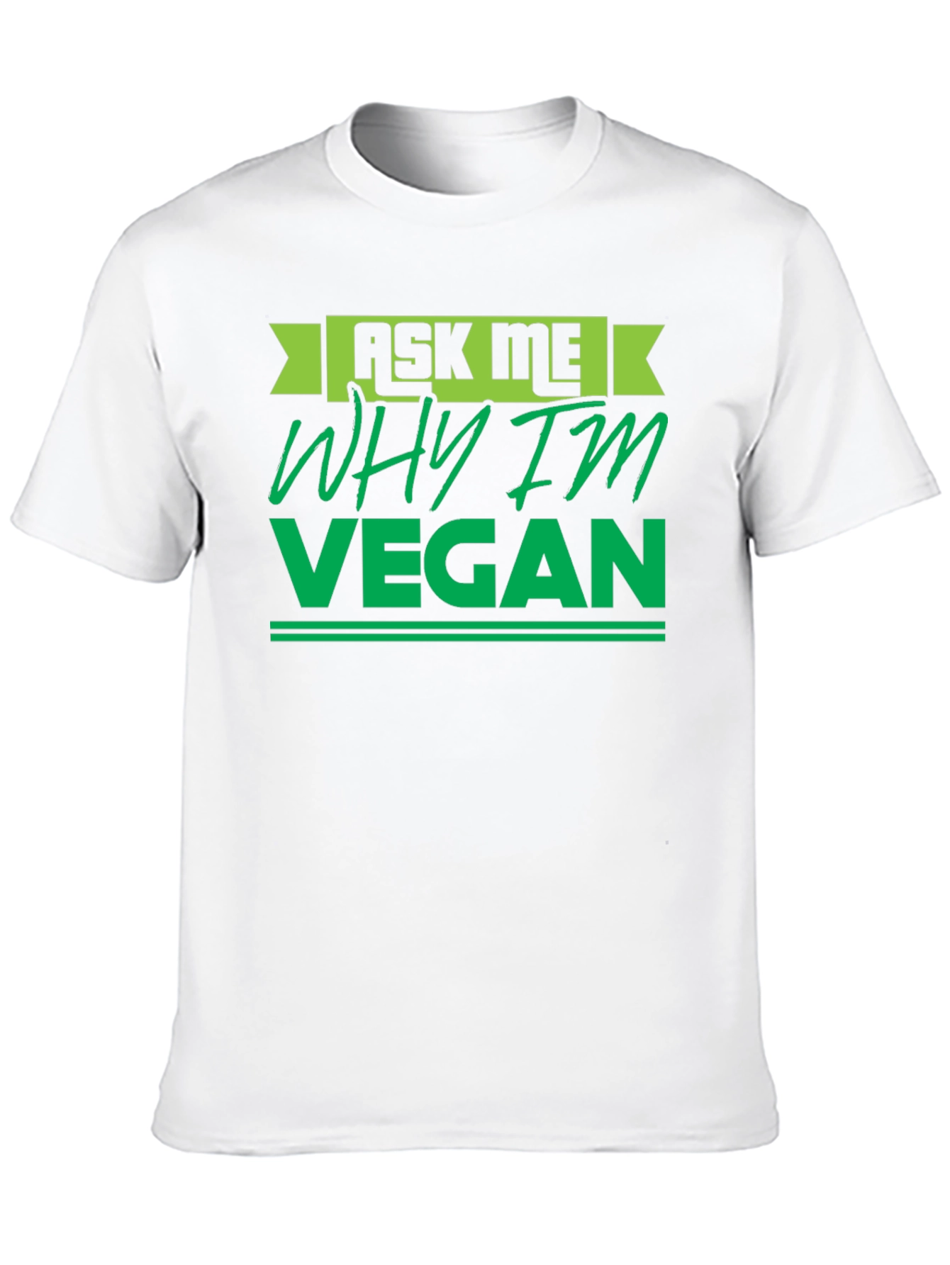 Black Ask Me Why I'm Vegan T-Shirt view 10