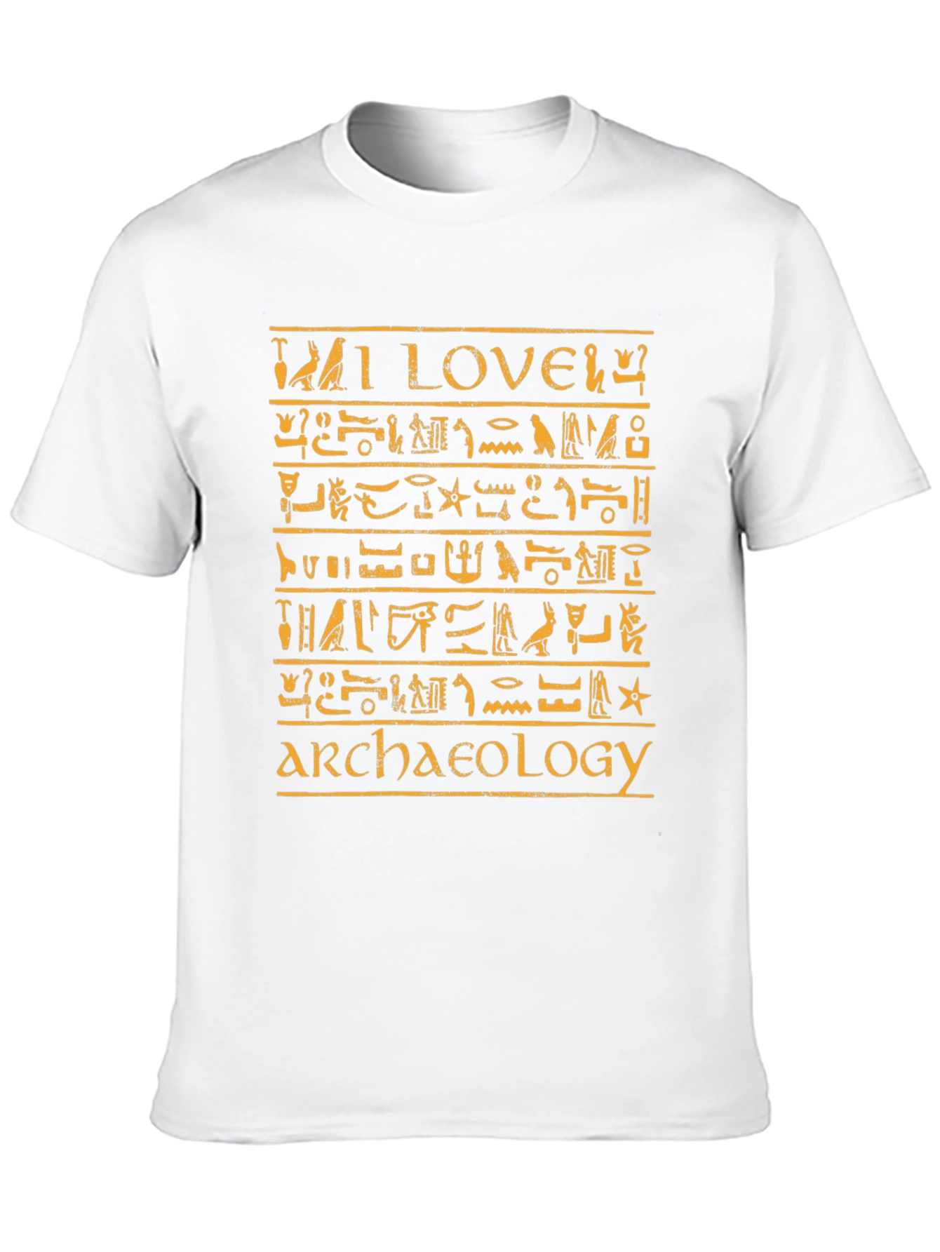 Black I LOVE Archaeology Hieroglyphic T-Shirt view 10
