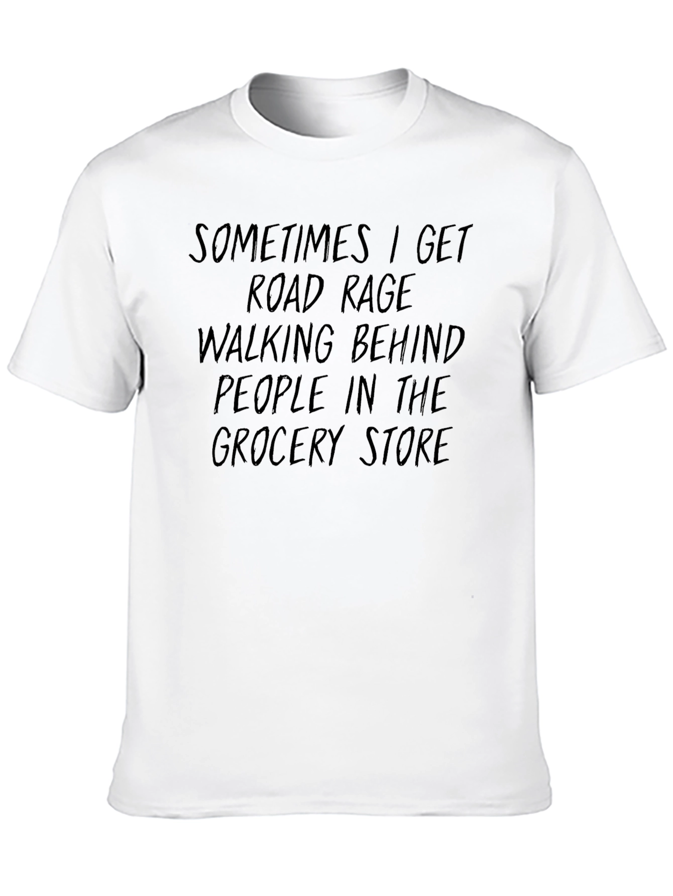 Black Road Rage Grocery Store Funny Black T-Shirt view 10