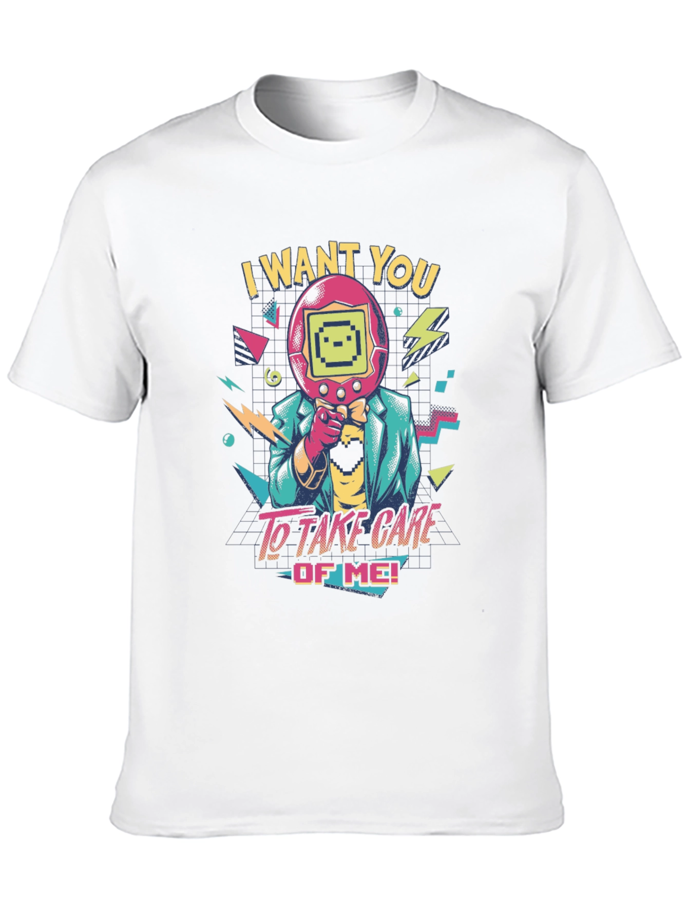 Black Retro Tamagotchi Style Graphic T-Shirt view 10