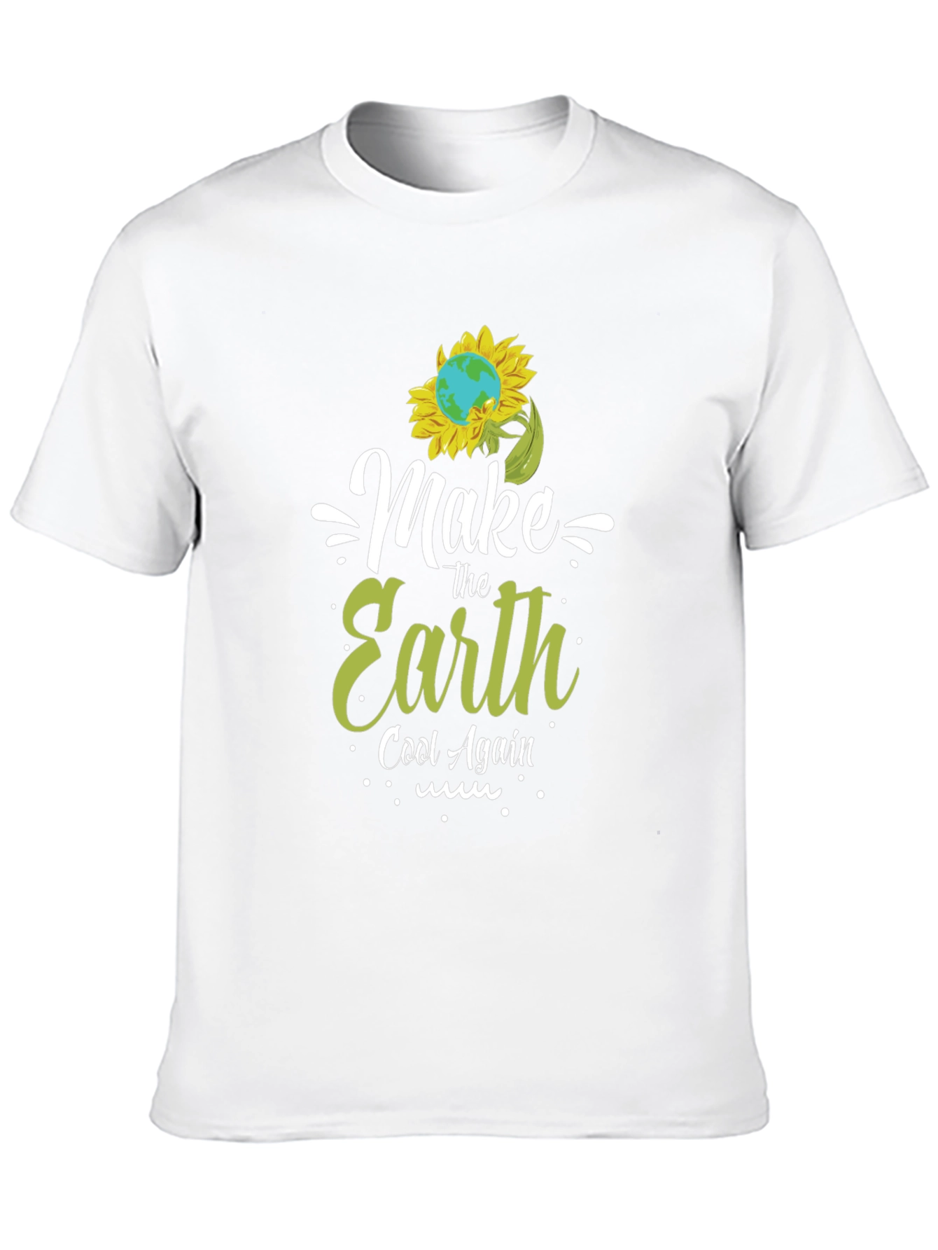 Black Eco-Friendly "Make Earth Cool" Graphic Tee view 10