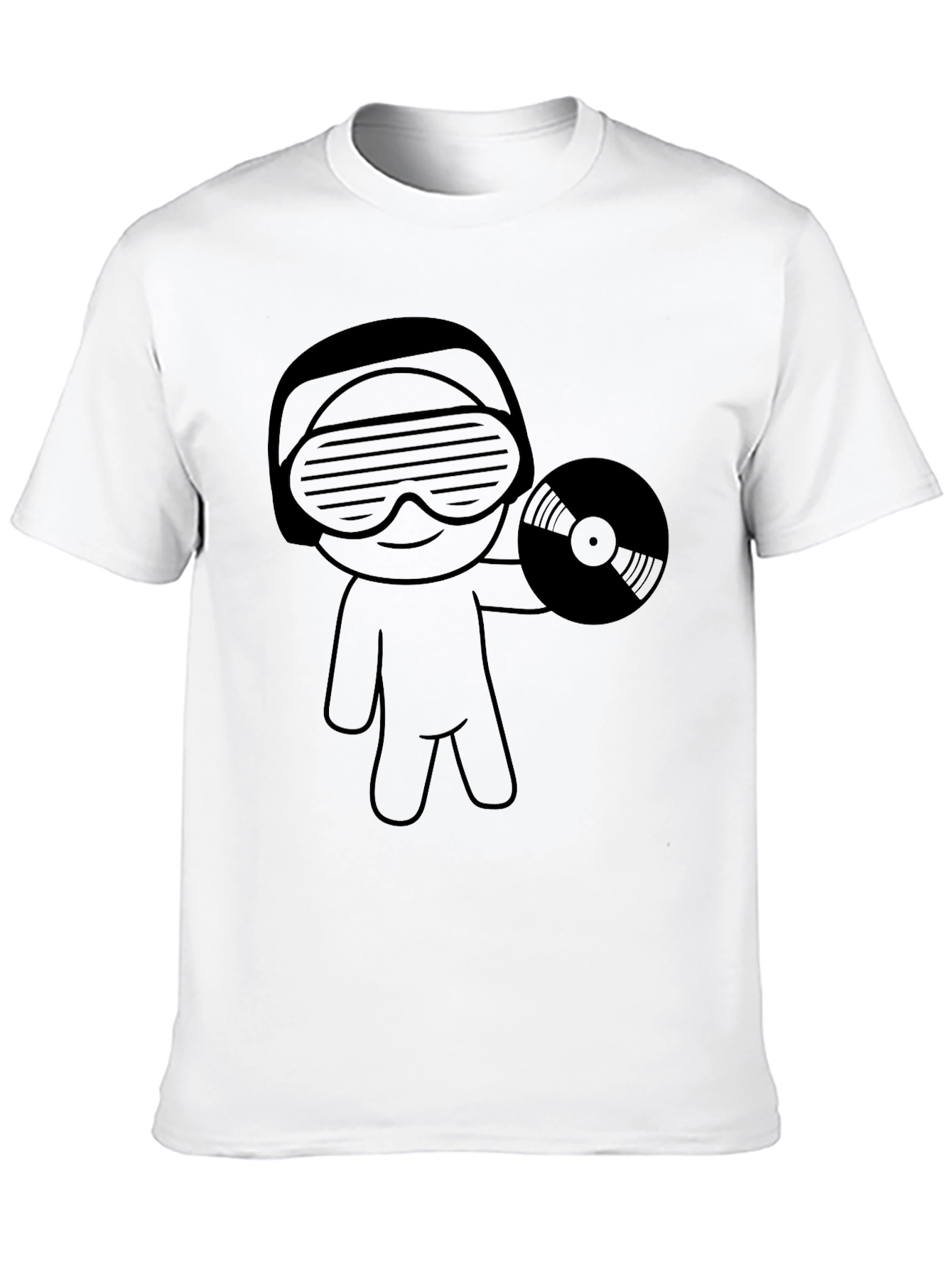 Black DJ Record Graphic Black T-Shirt view 10