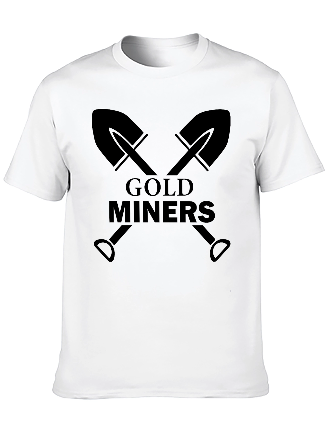 Black Gold Miners Crossed Shovels Graphic T-Shirt view 10