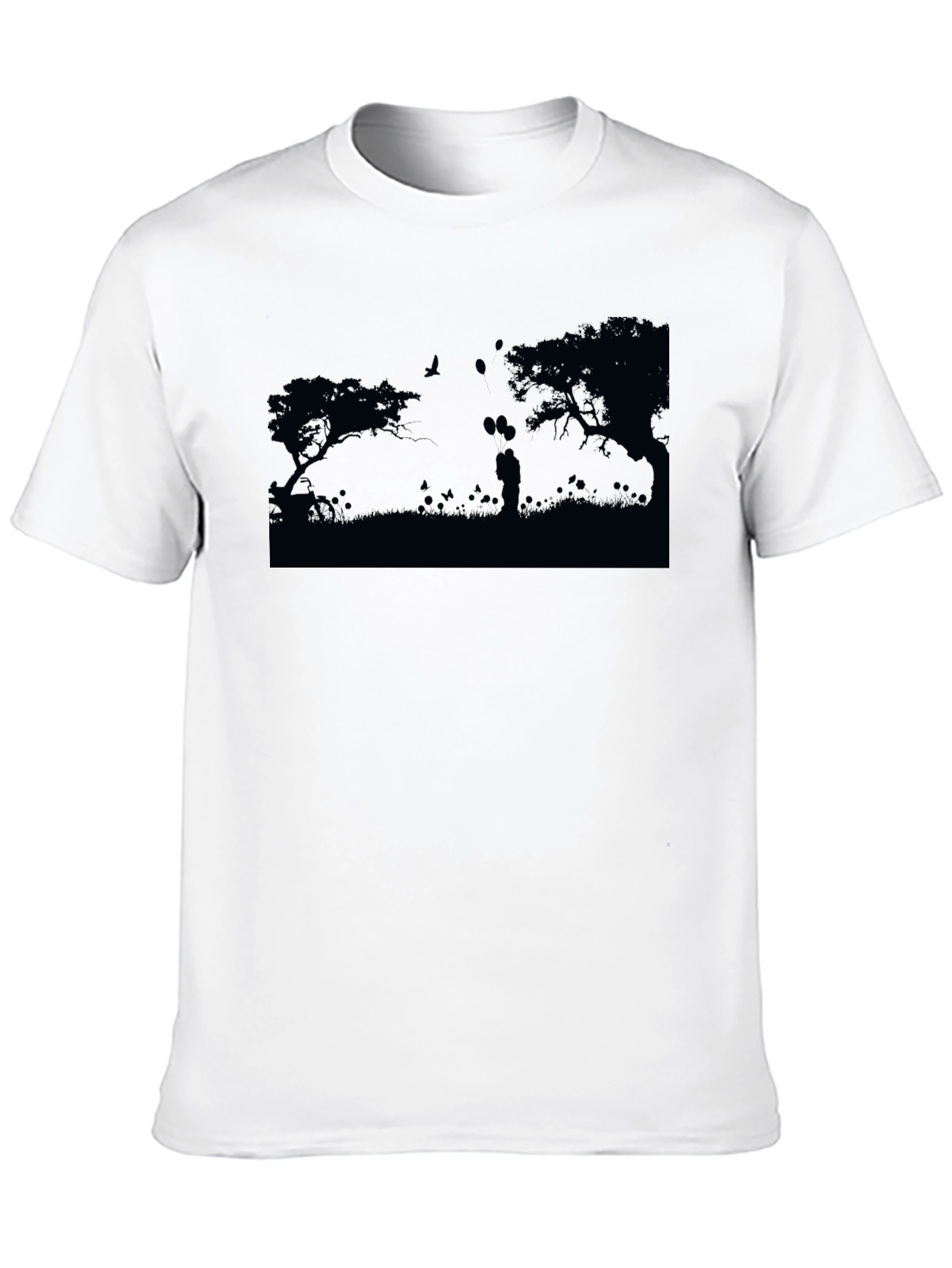 Black Romantic Silhouette Graphic Tee - Unisex Soft Cotton view 10