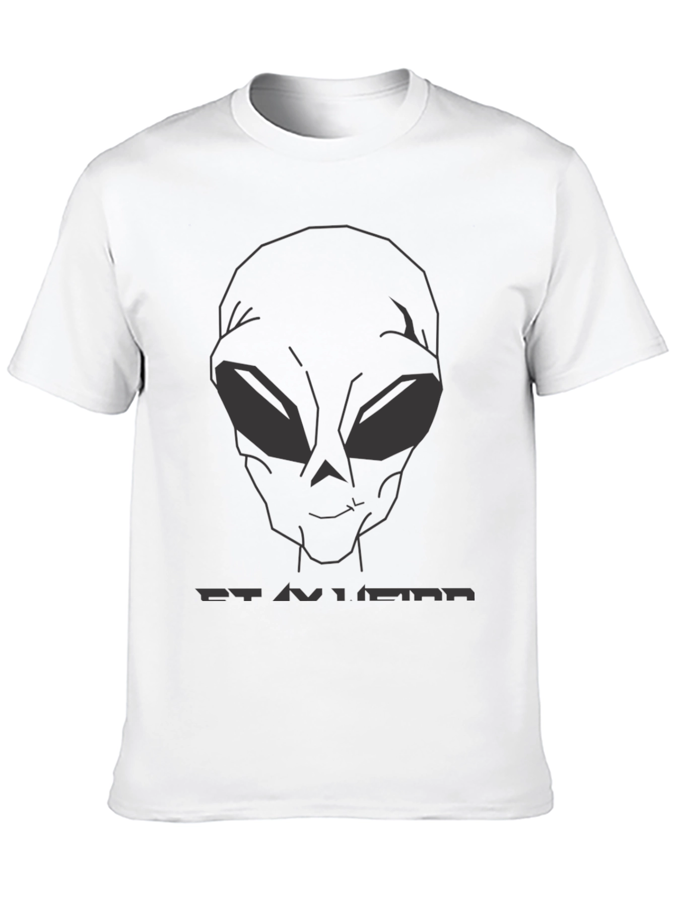 Black Stay Weird Alien T-Shirt - Black Graphic Tee view 10