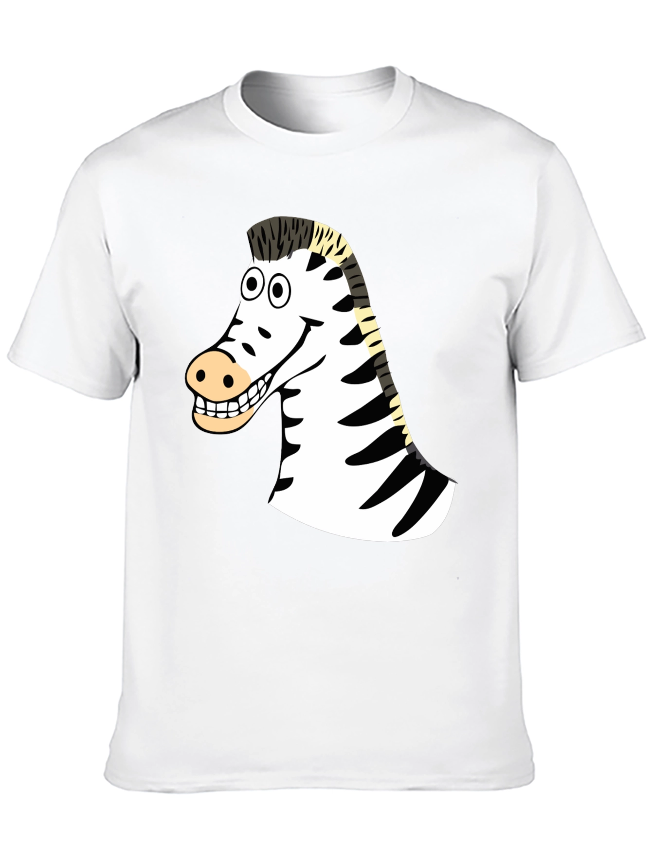 Black Zebra Cartoon Graphic T-Shirt view 10