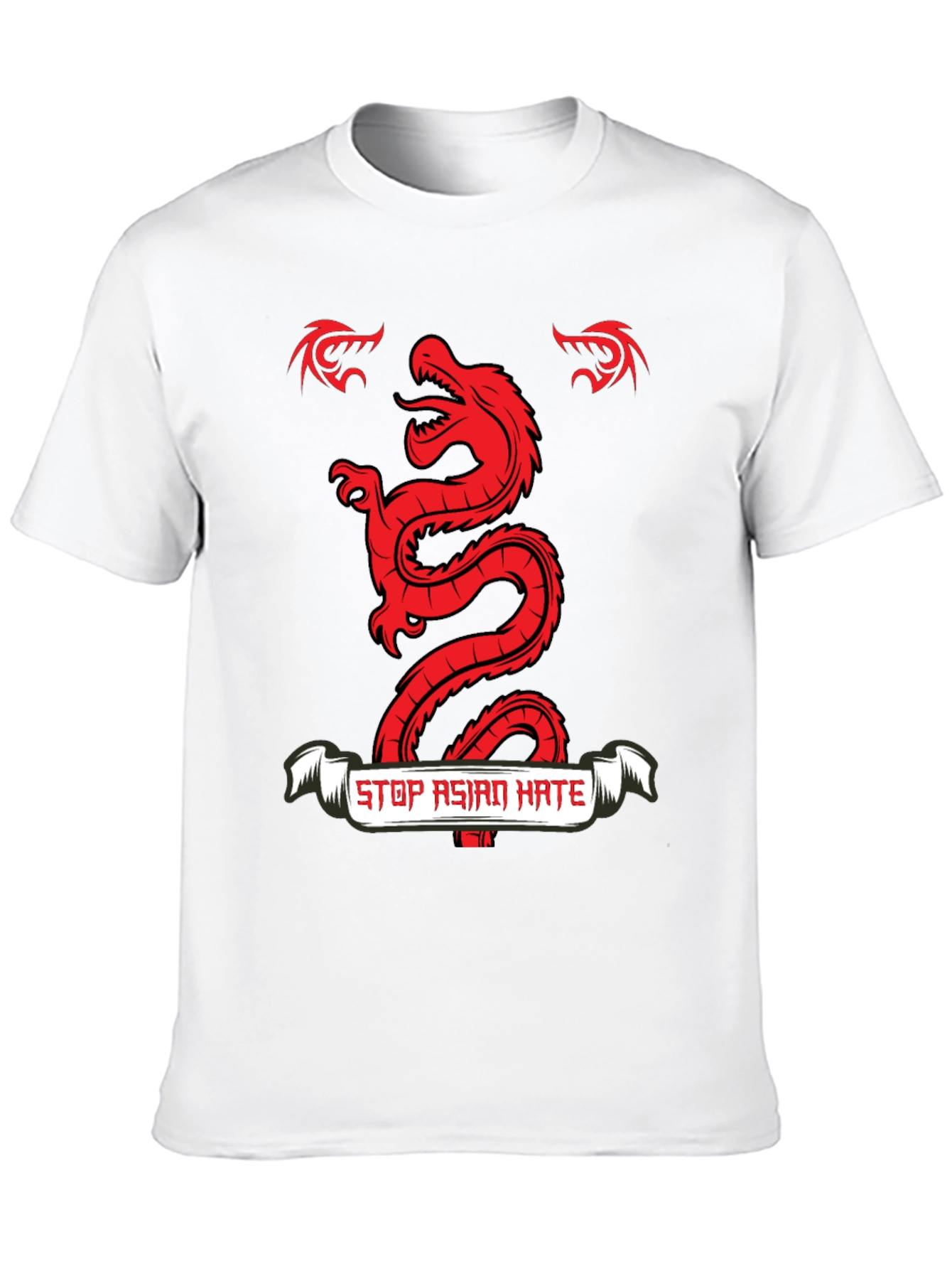Black Stop Asian Hate Dragon Graphic Tee view 10