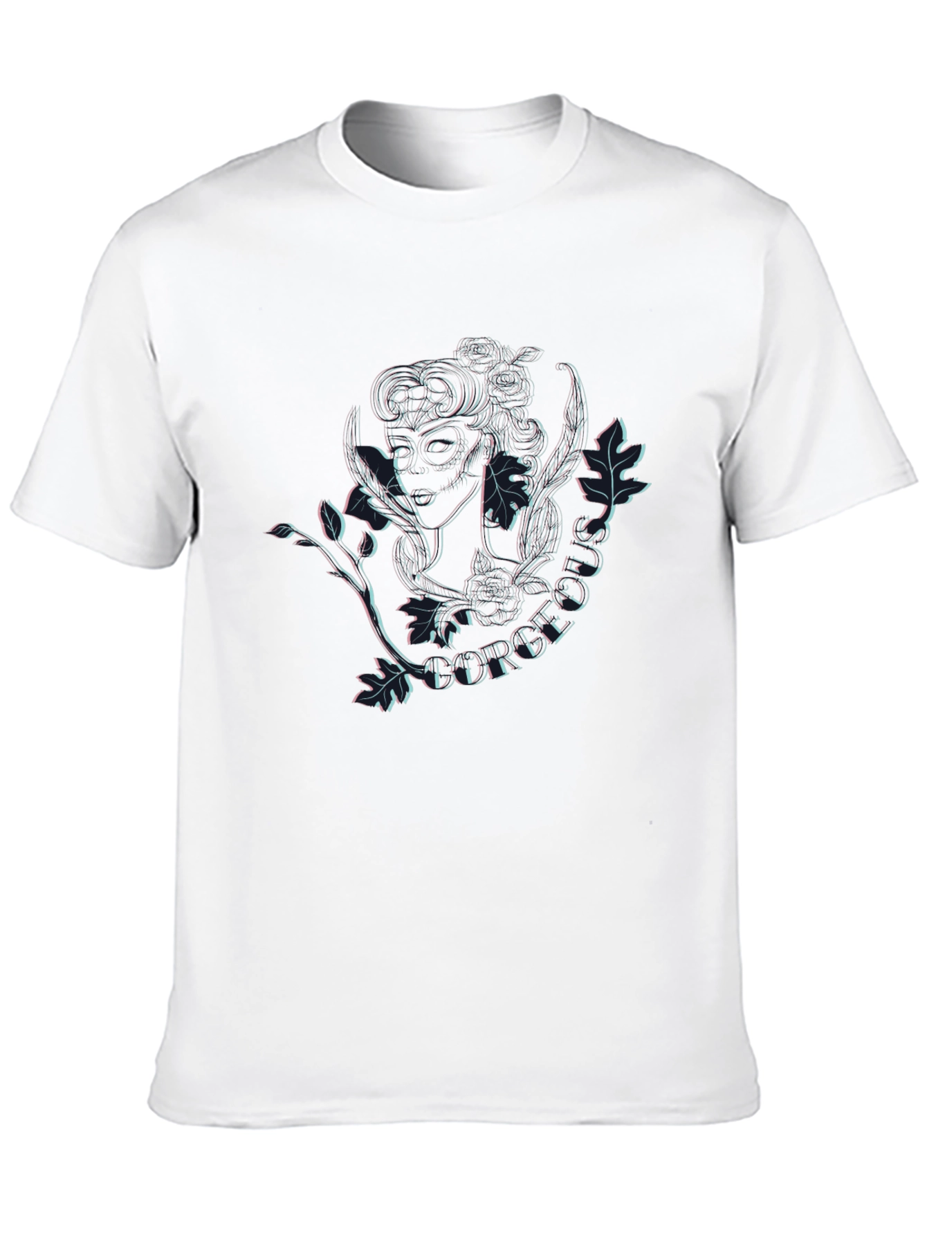 Black Floral Aurora Black T-Shirt - For Women view 10