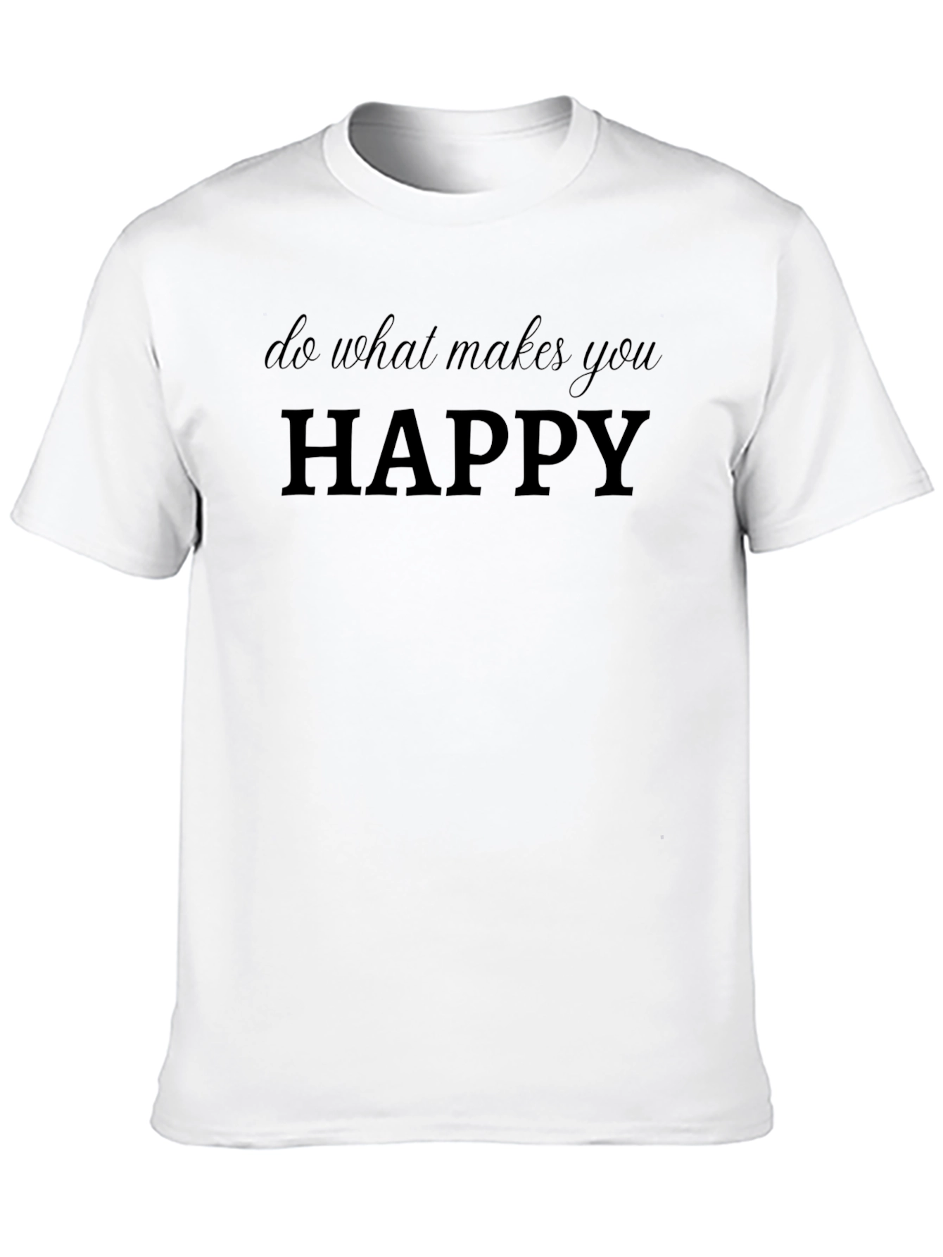 Black Happy Motivational T-Shirt view 10