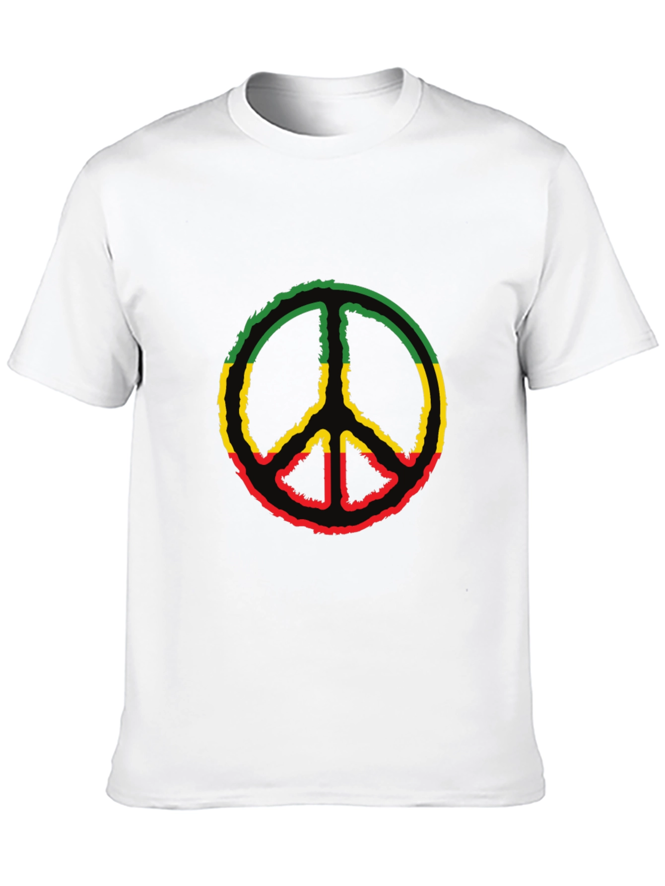 Black Peace Sign Rasta T-Shirt view 10