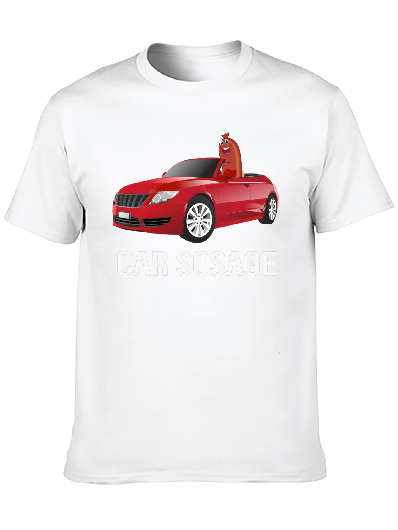 Black Car Sausage T-Shirt - Funny Graphic Tee view 10