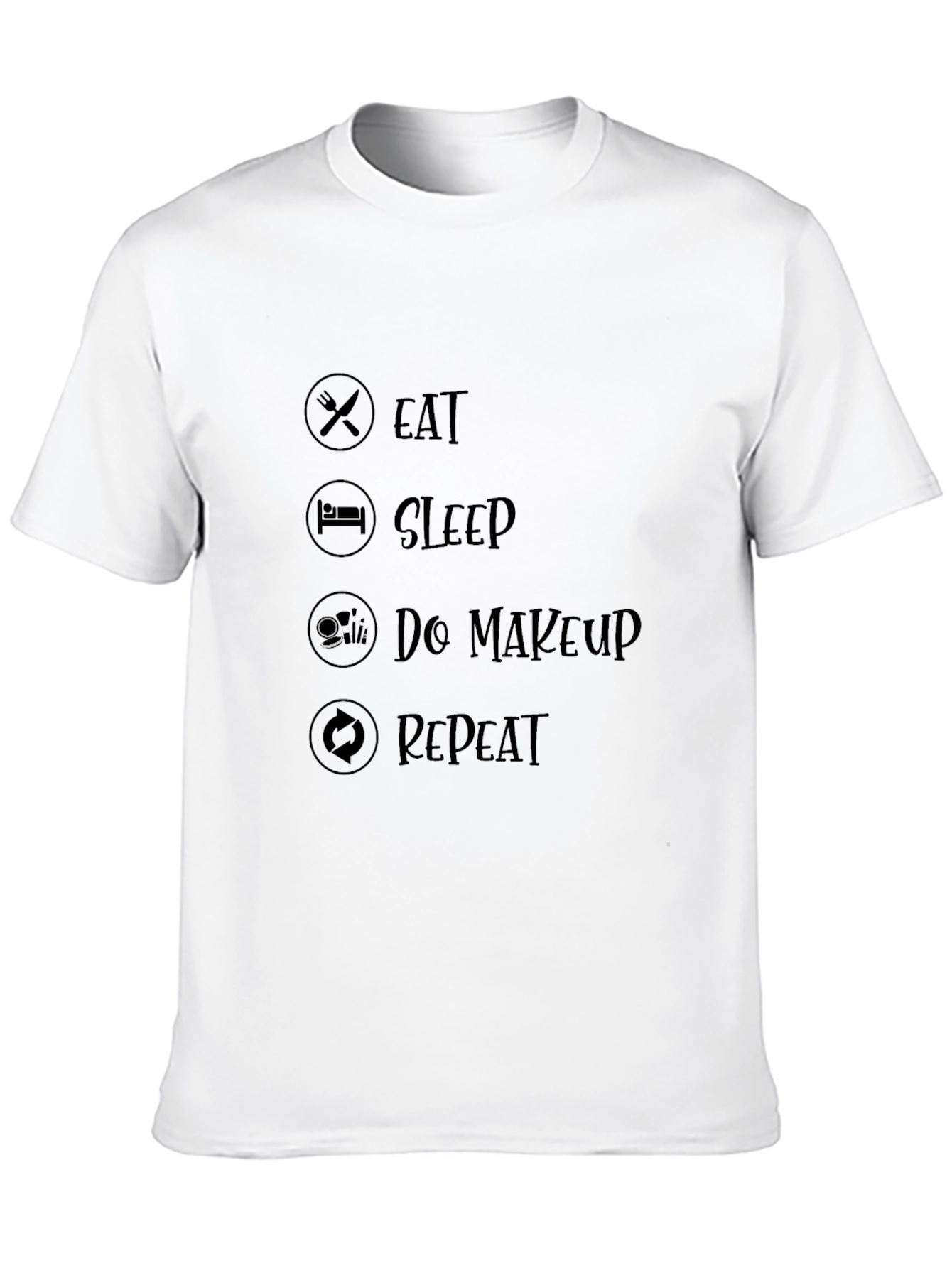 Black Eat Sleep Do Makeup Repeat Black Graphic Tee view 10