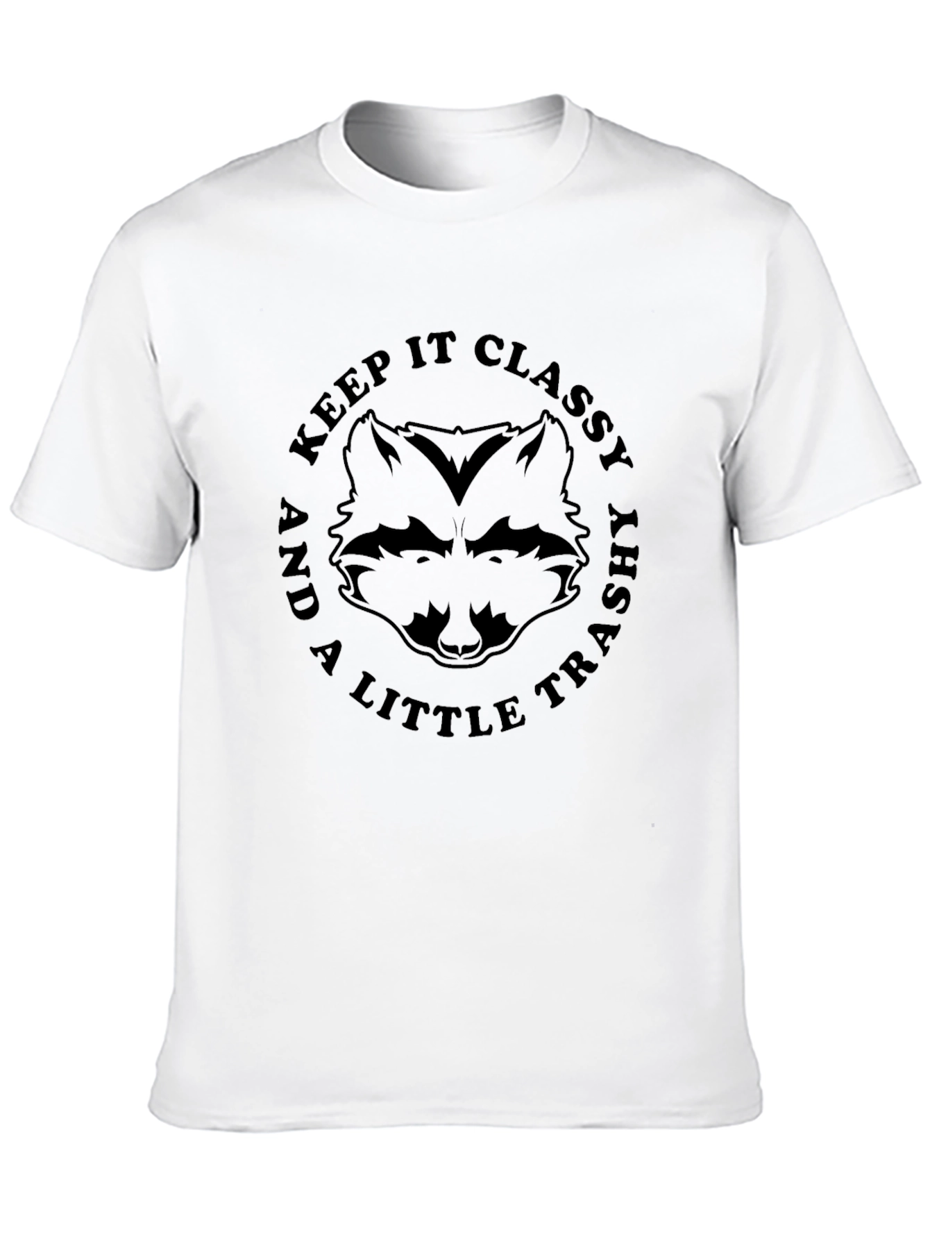 Black Keep It Classy Raccoon T-Shirt view 10