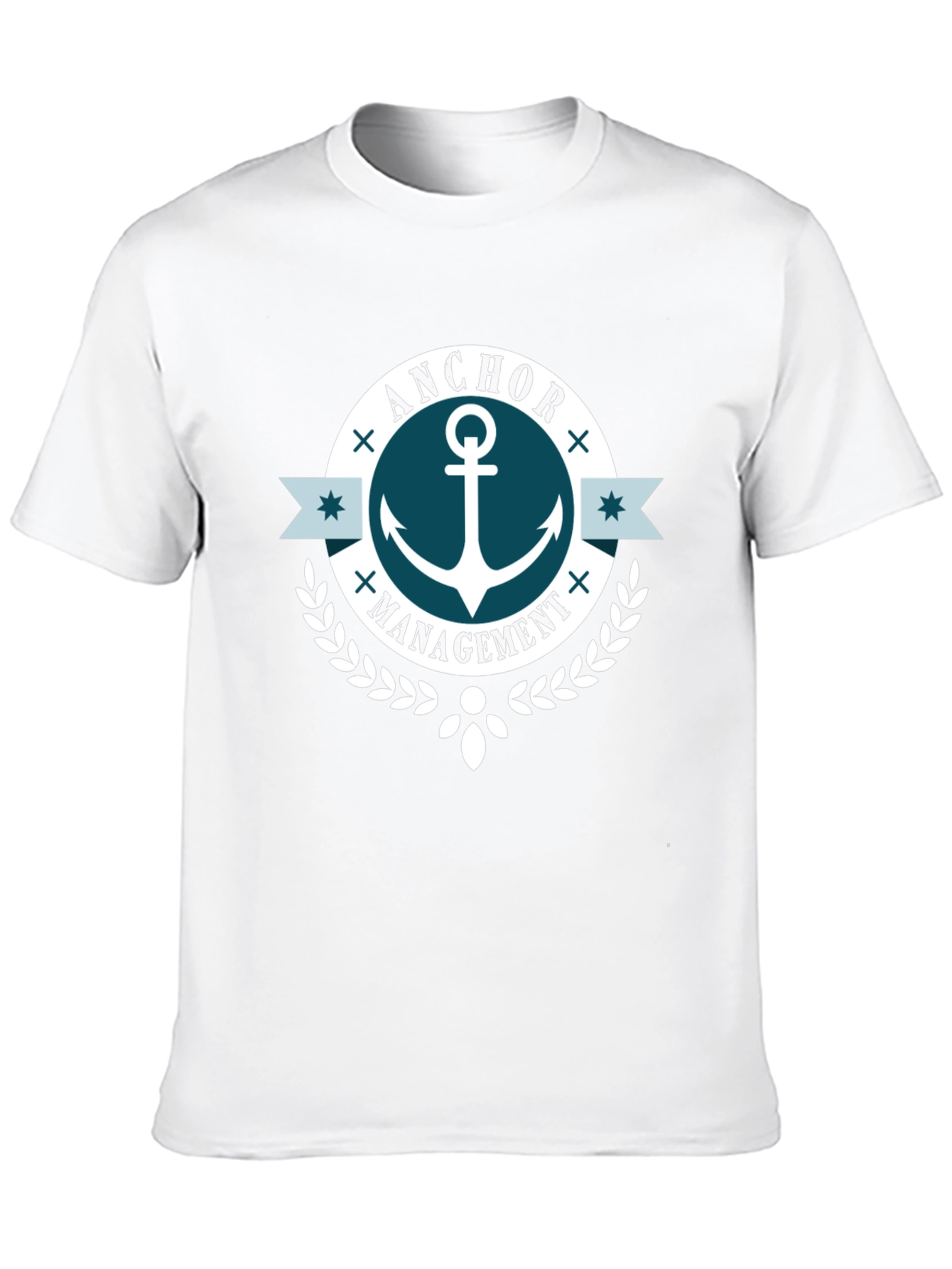 Black Anchor Management T-Shirt - Black Crew Neck view 10