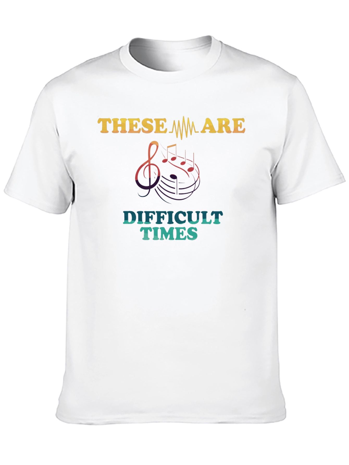 Black Difficult Times Music T-Shirt view 10