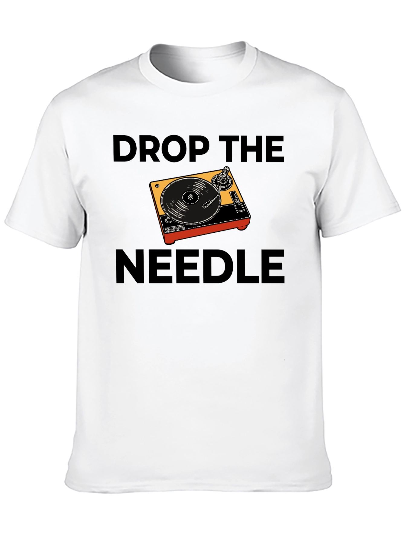 Black Drop the Needle Turntable Graphic T-Shirt view 10