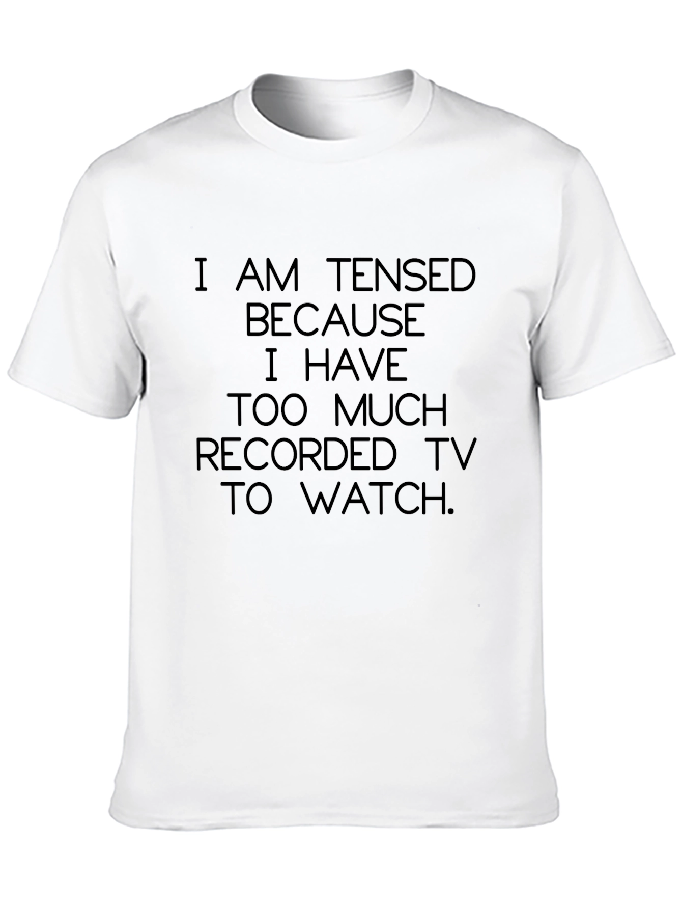 Black Humorous Black T-Shirt - I Am Tensed view 10