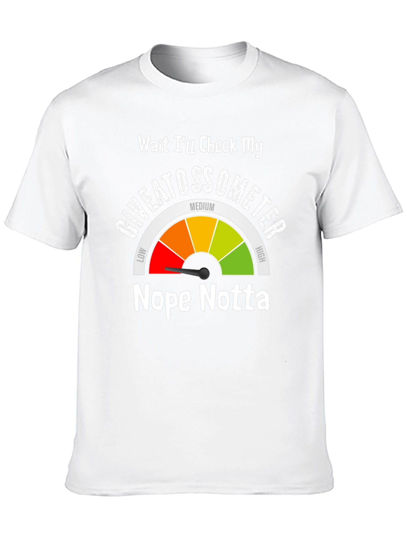 Black Giveatossometer Graphic T-Shirt - Sarcastic Humor Tee view 10