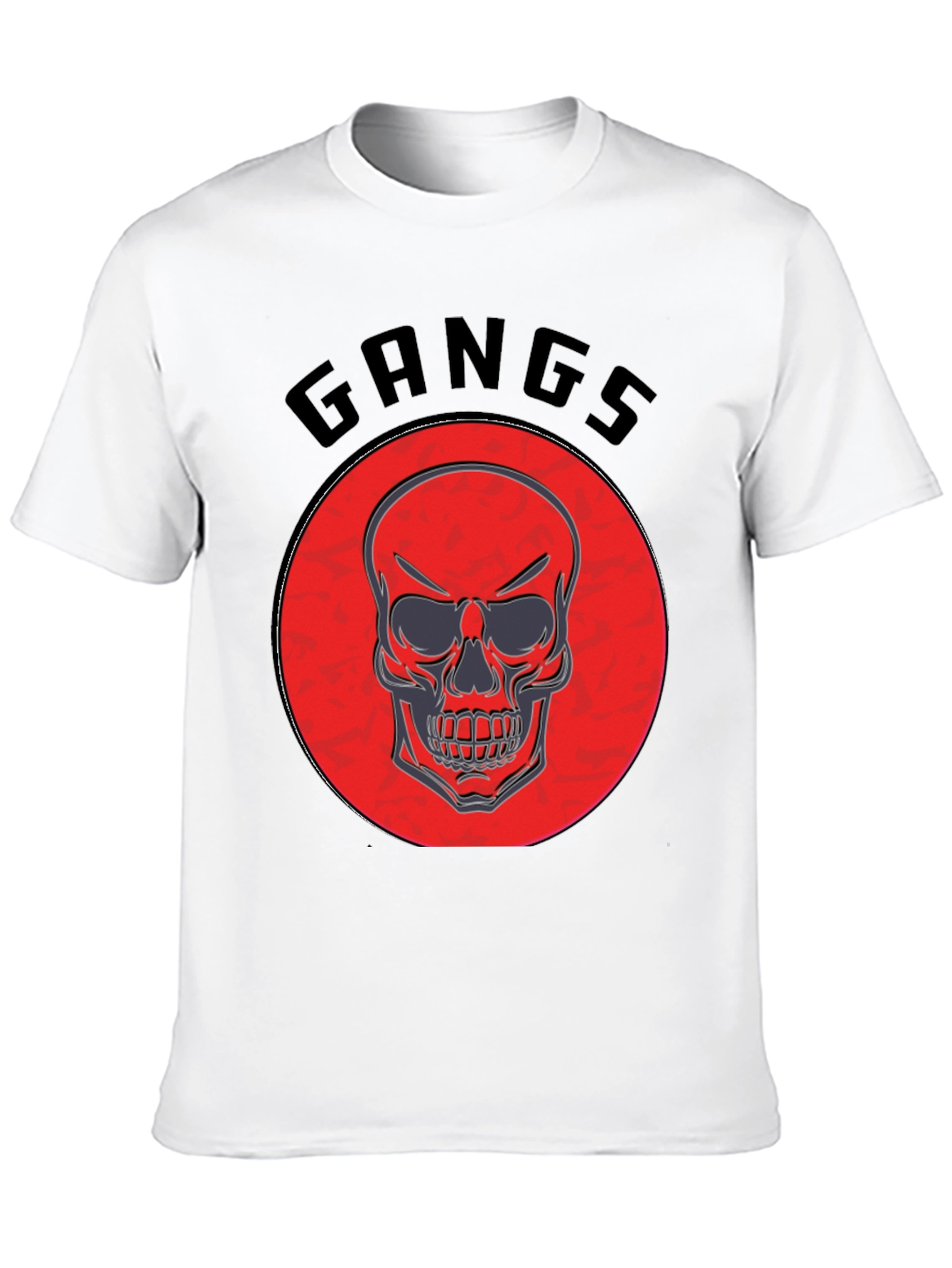 Black Gangs Skull Graphic T-Shirt view 10