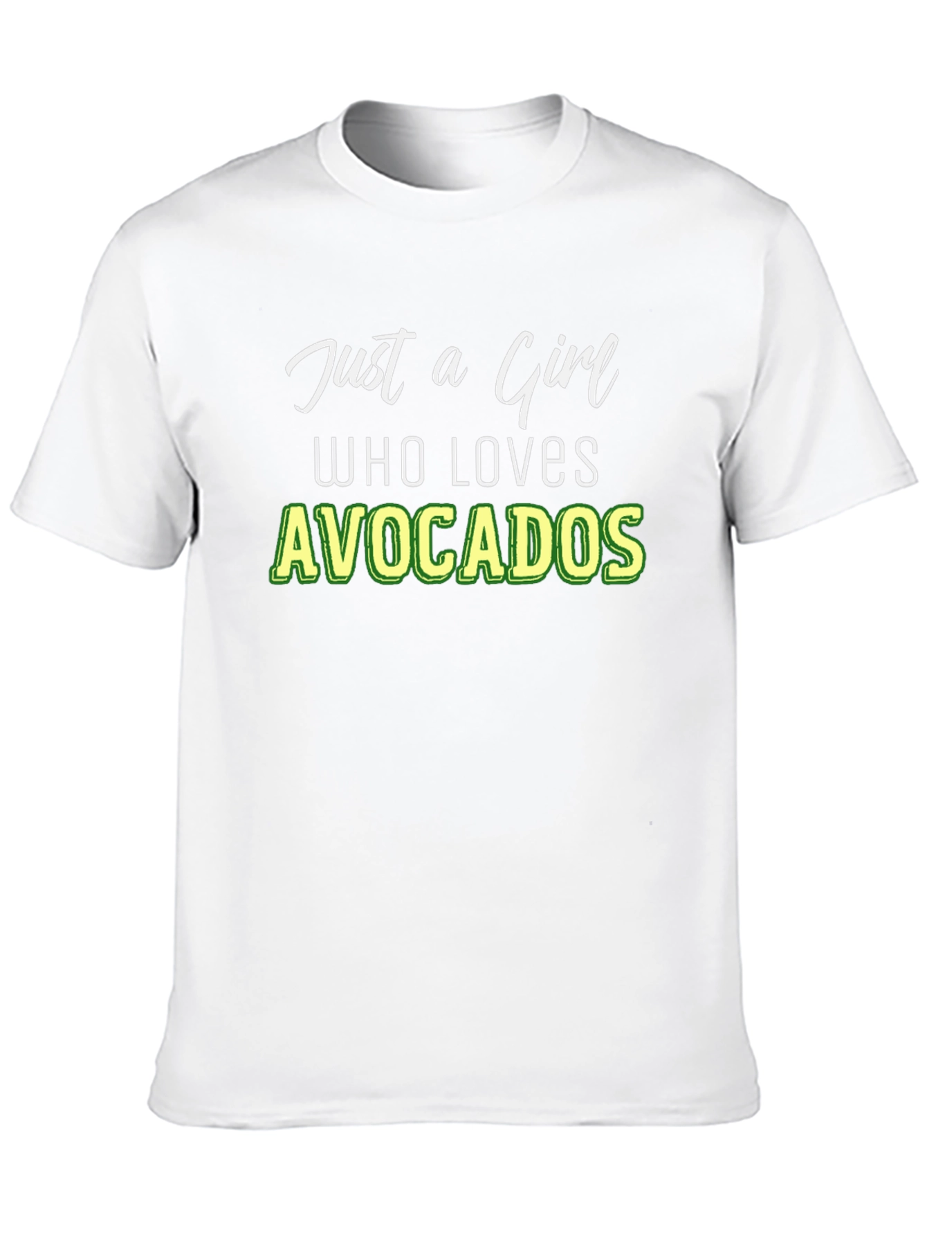 Black Just a Girl Who Loves Avocados Graphic Tee view 10
