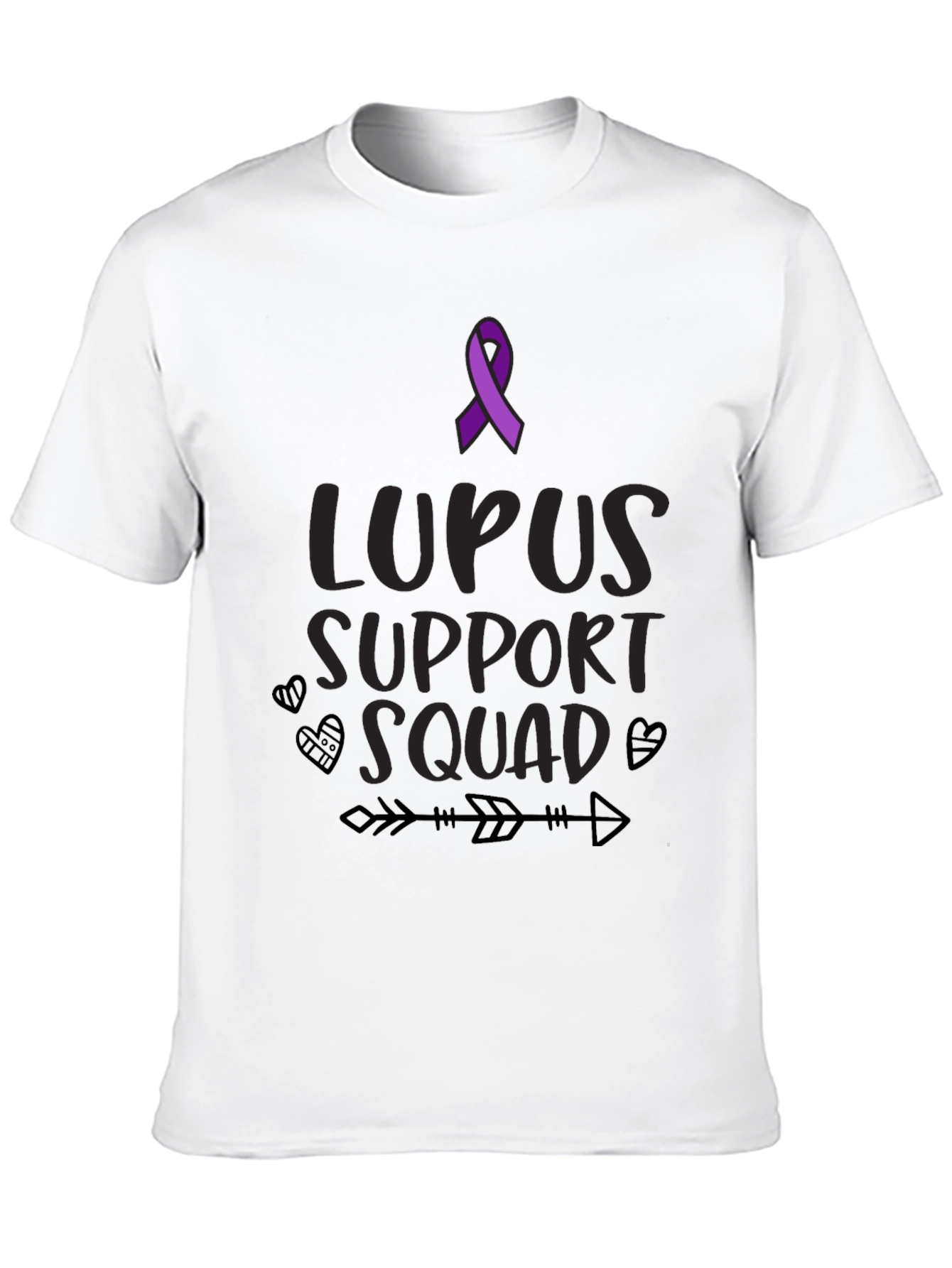 Lupus Support Squad Black T-Shirt  - 10