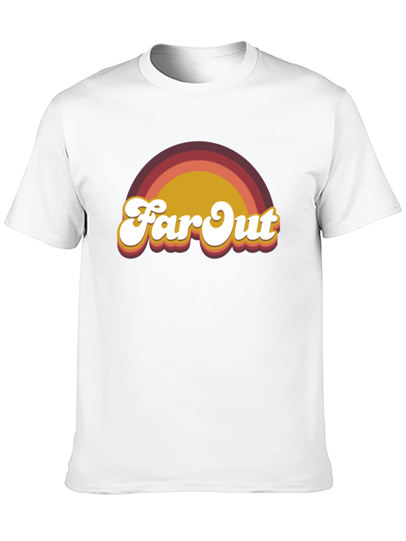 Black Retro "Far Out" Graphic T-Shirt view 10