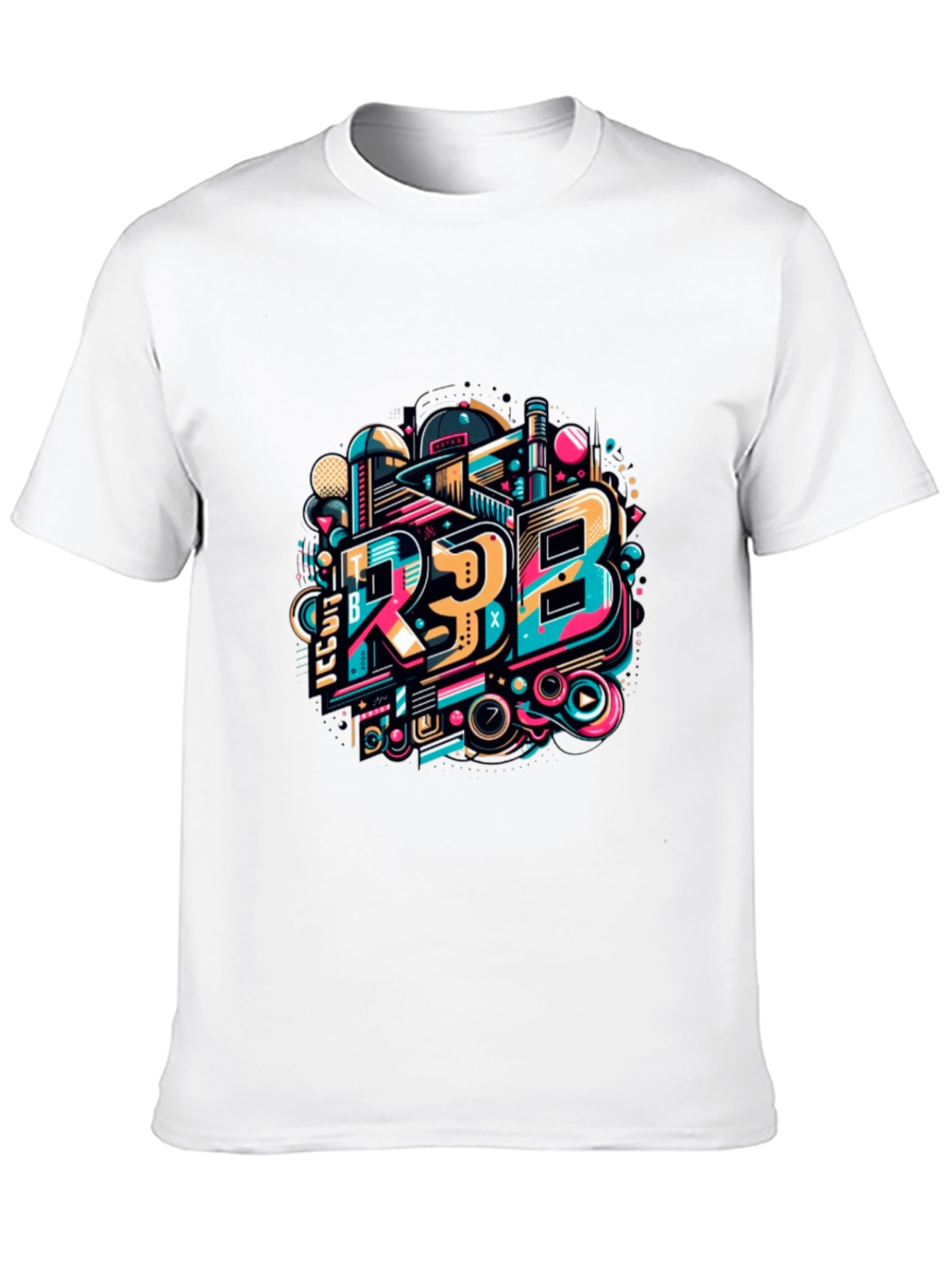 Black Bold Graphic Tee - R3B Design Black T-Shirt view 10