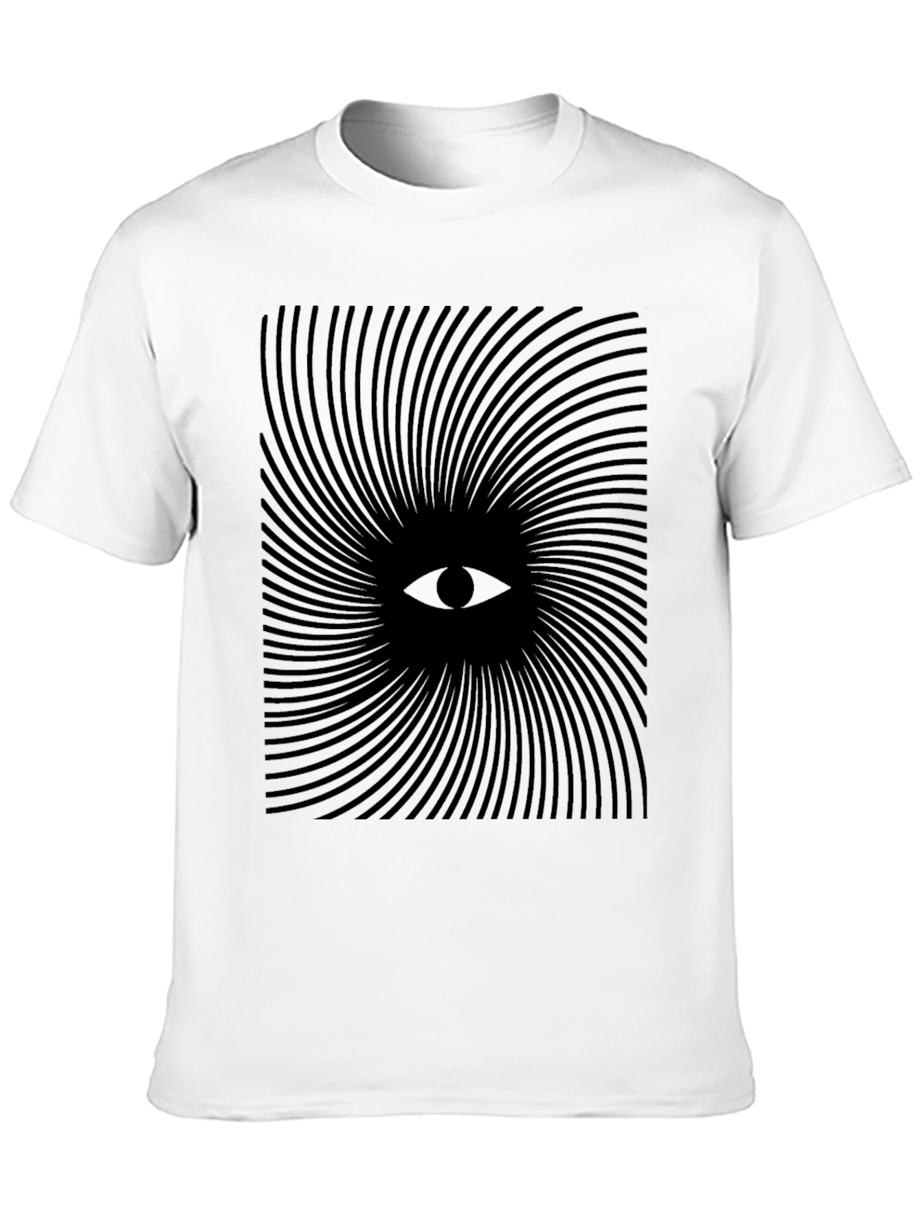 Black Hypnotic Eye Spiral Black T-Shirt view 10